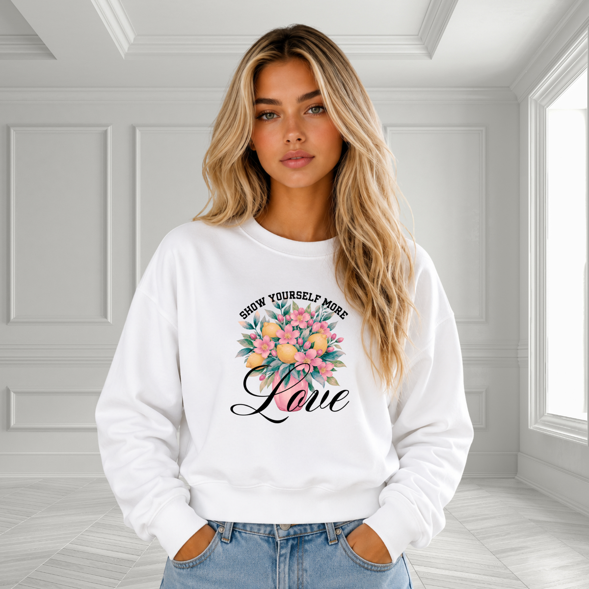 Show Yourself More Love Crewneck Sweatshirt