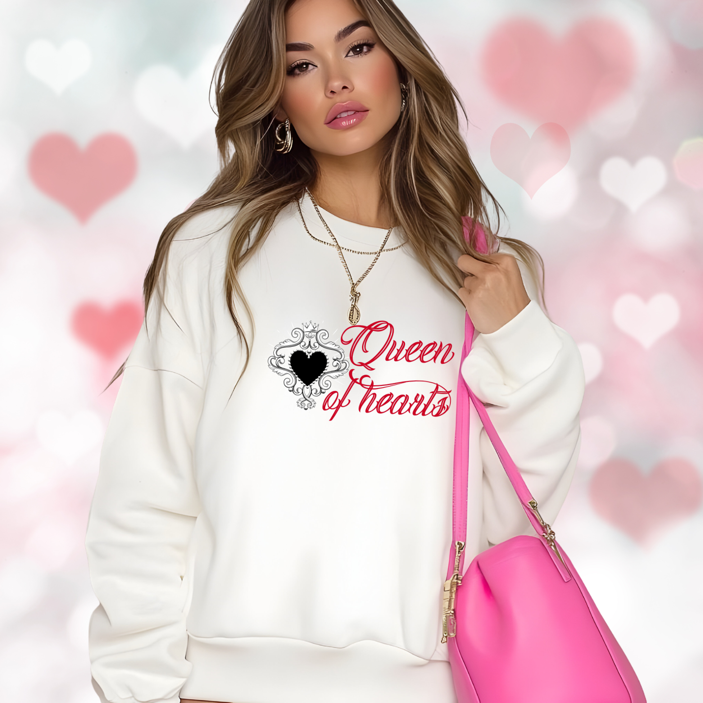 Queen Of Hearts Crewneck Sweatshirt