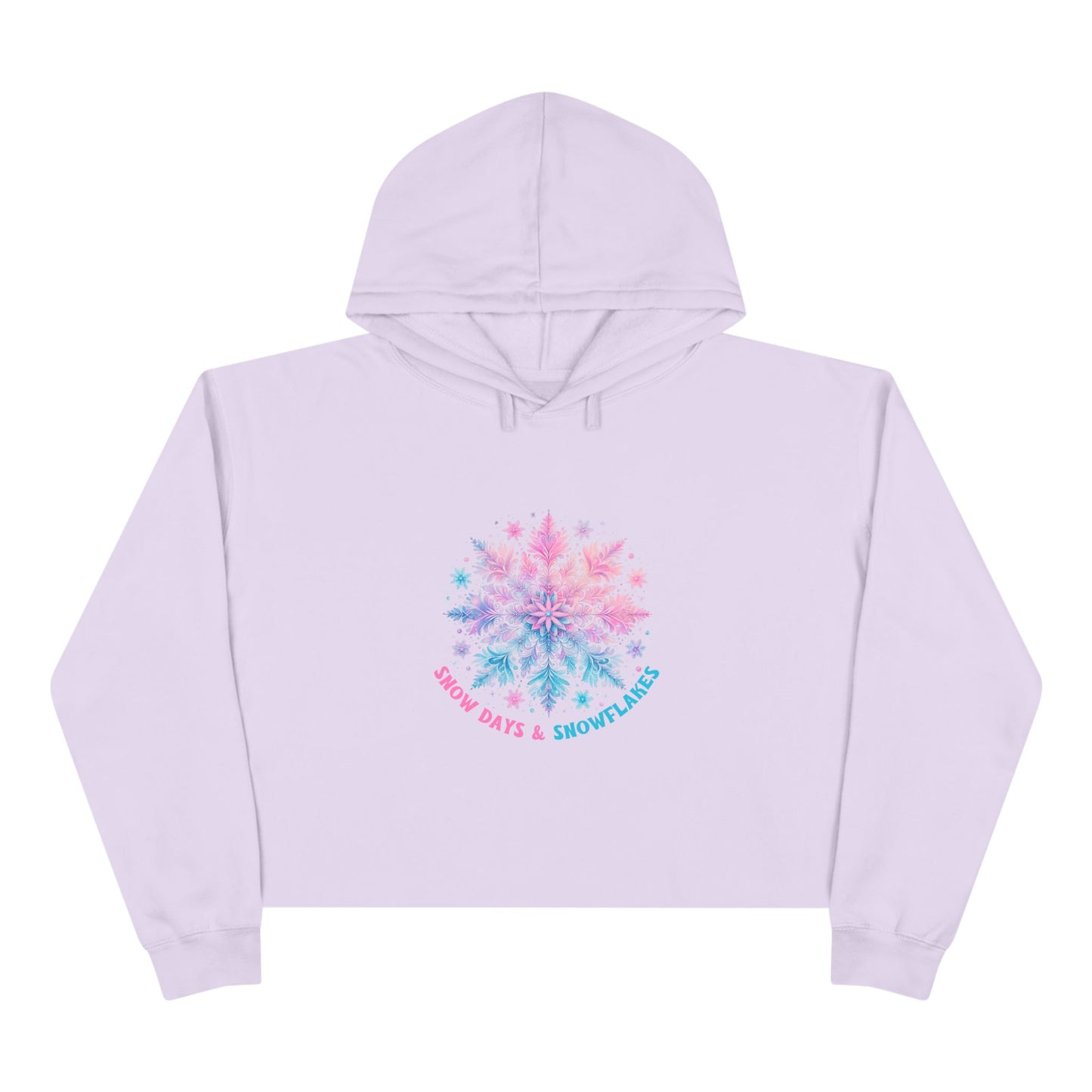 Snow Days & Snowflakes Crop Hoodie
