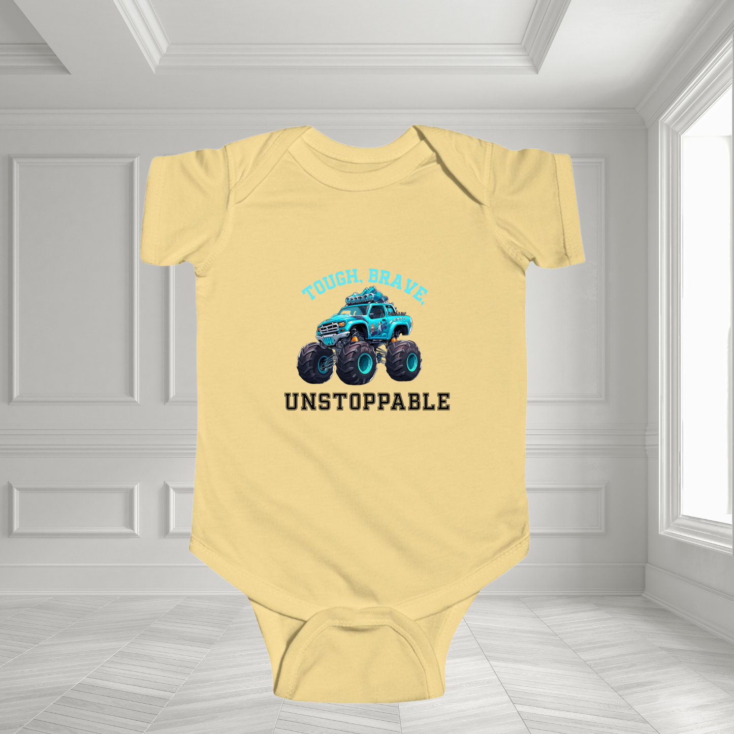 Tough, Brave, Unstoppable Infant Short Sleeve Onesie