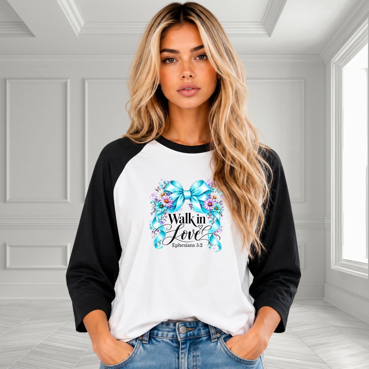Walk In Love Ephesians 5:2 Baseball Tee