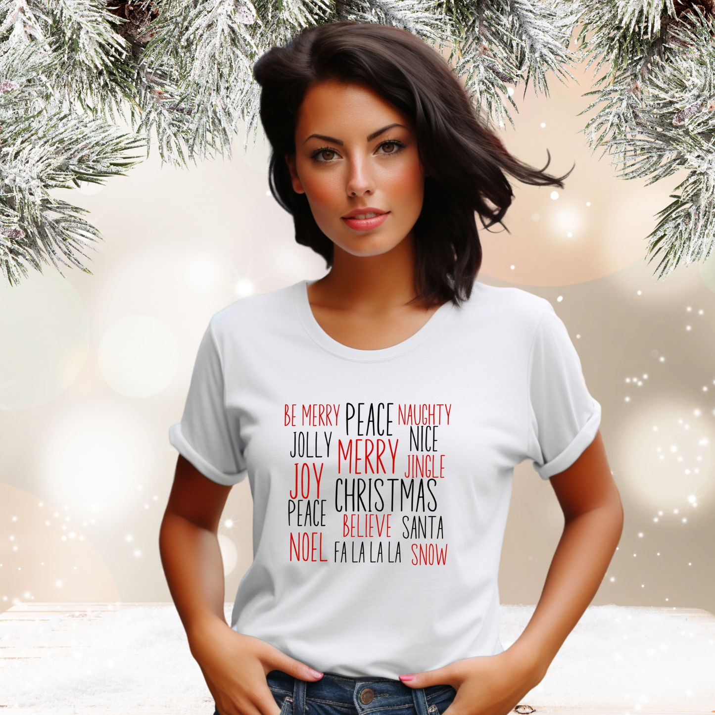 Festive Holiday Words T-Shirt