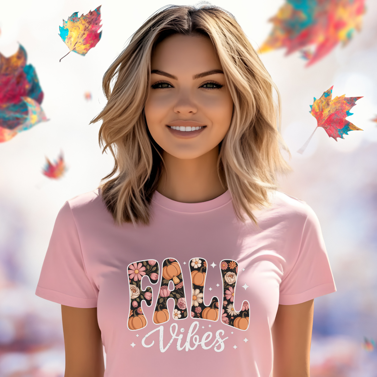 Fall Vibes Floral T-Shirt