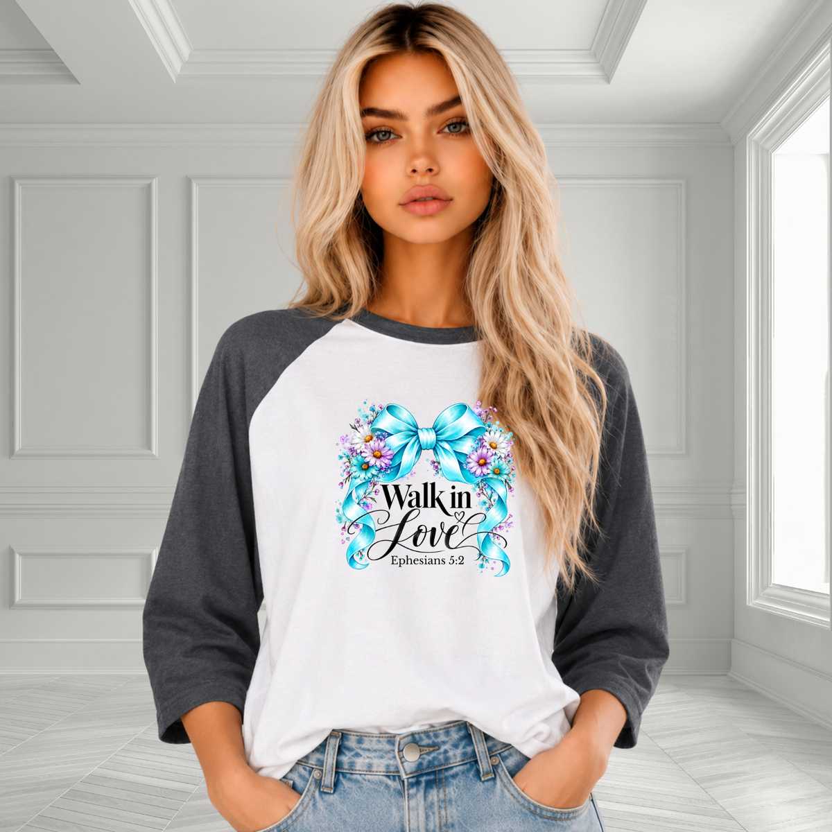 Walk In Love Ephesians 5:2 Baseball Tee