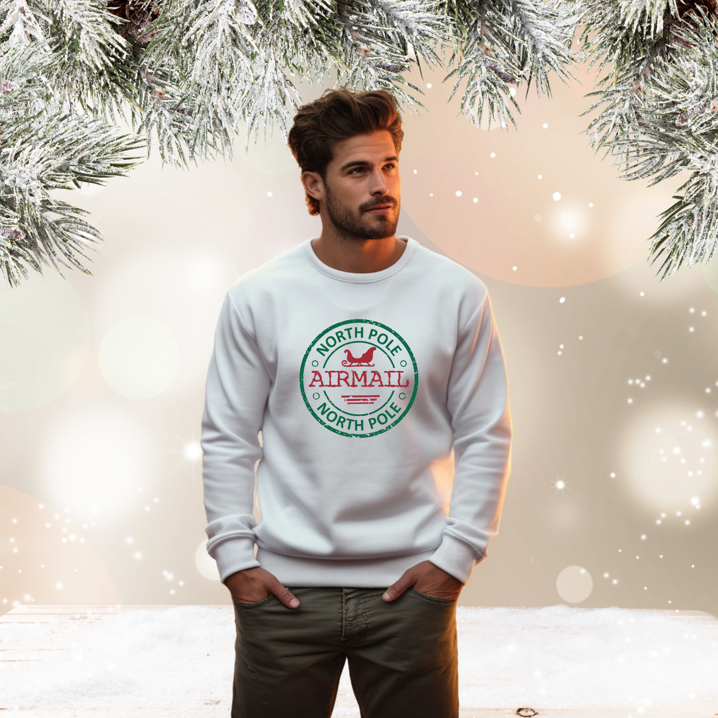 North Pole Airmail Crewneck Sweatshirt