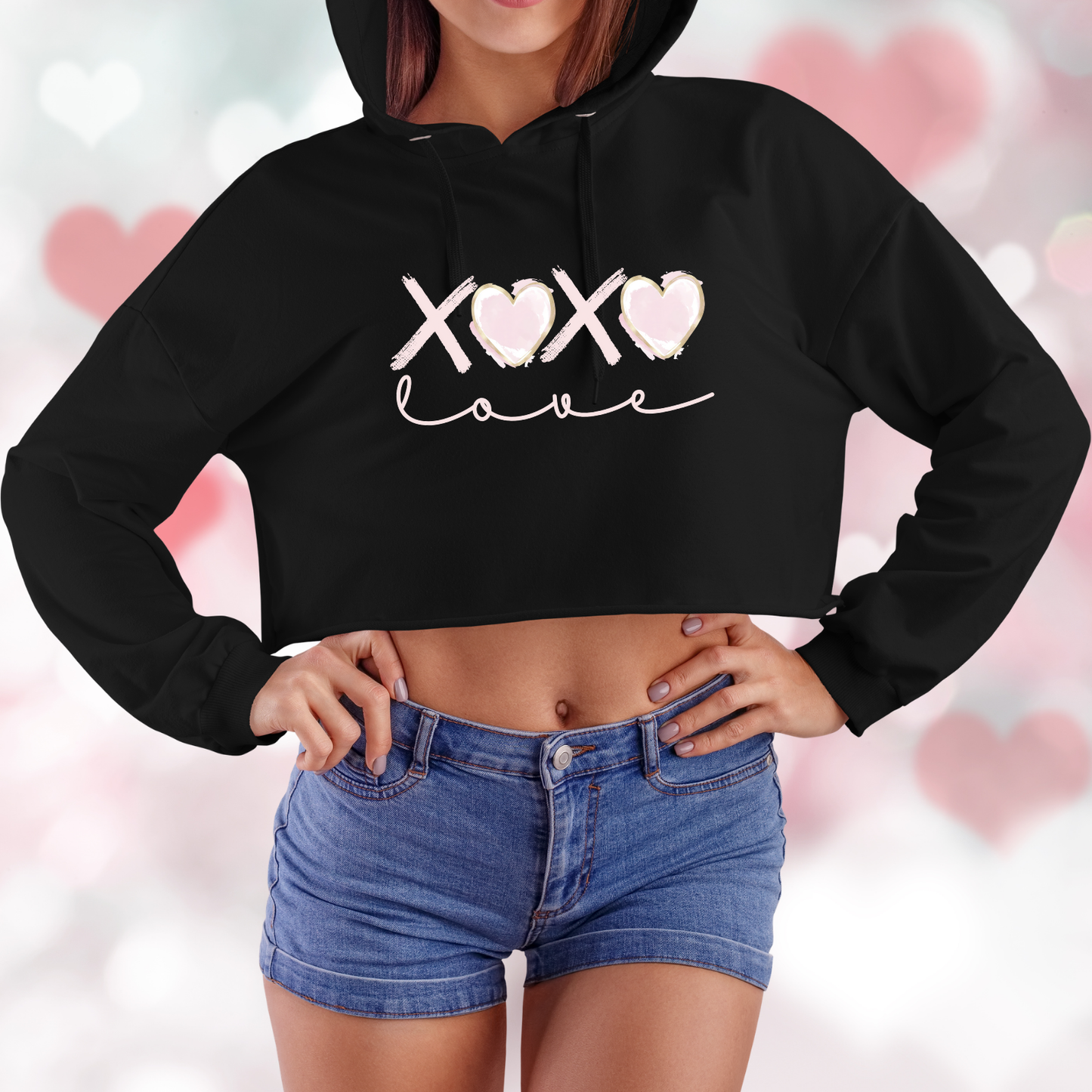 XO Love Crop Hoodie