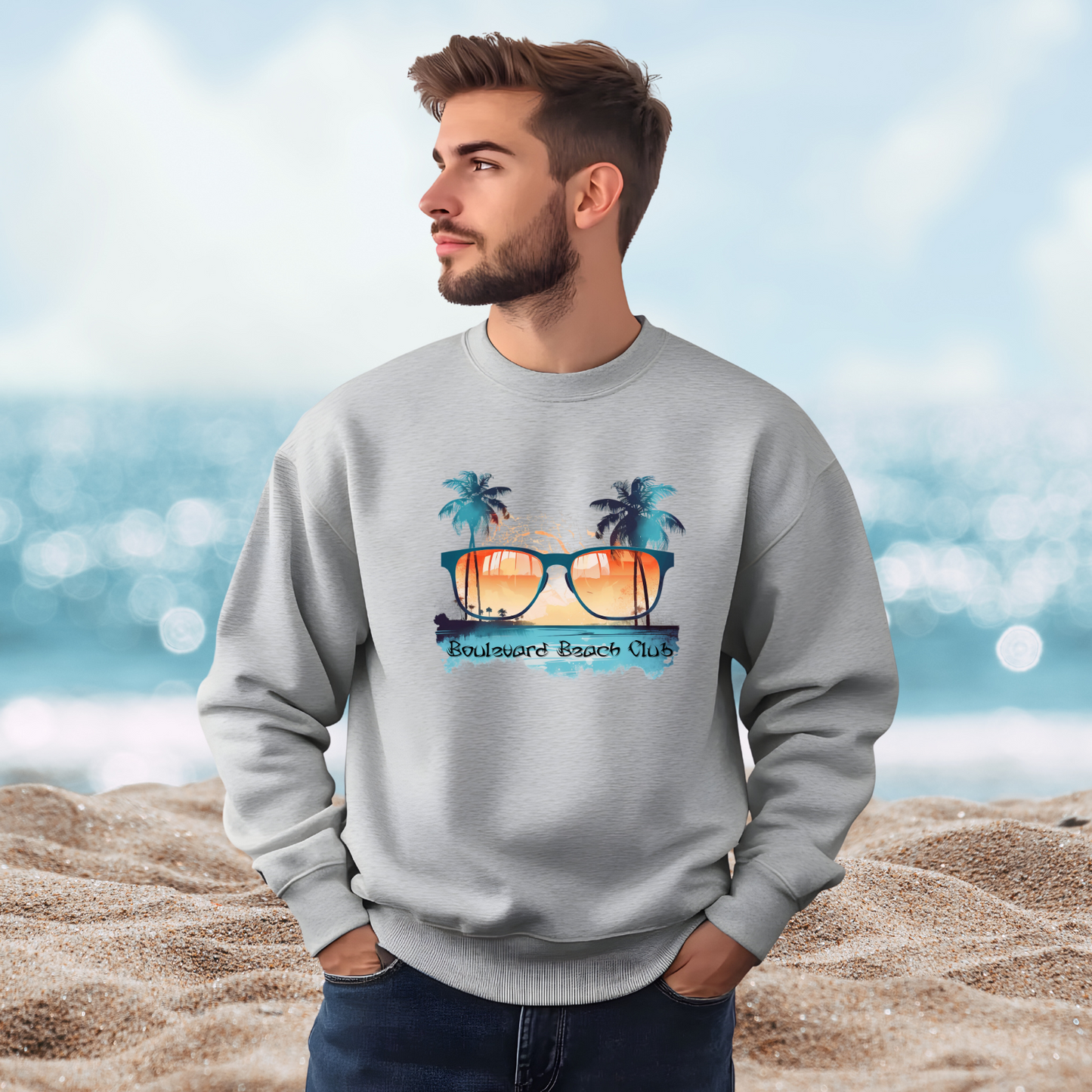 Boulevard Beach Club Crewneck Sweatshirt