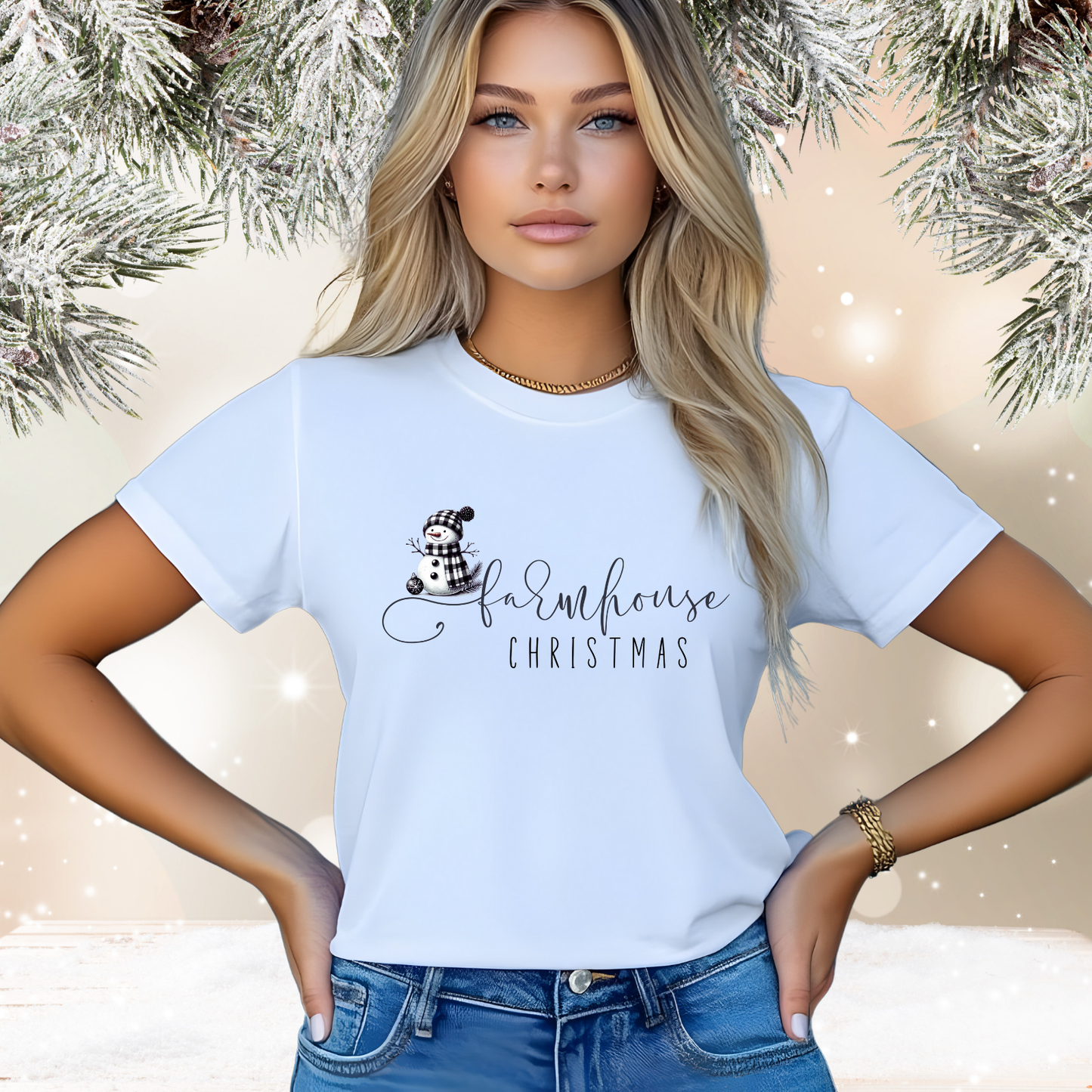 Farmhouse Christmas T‑Shirt