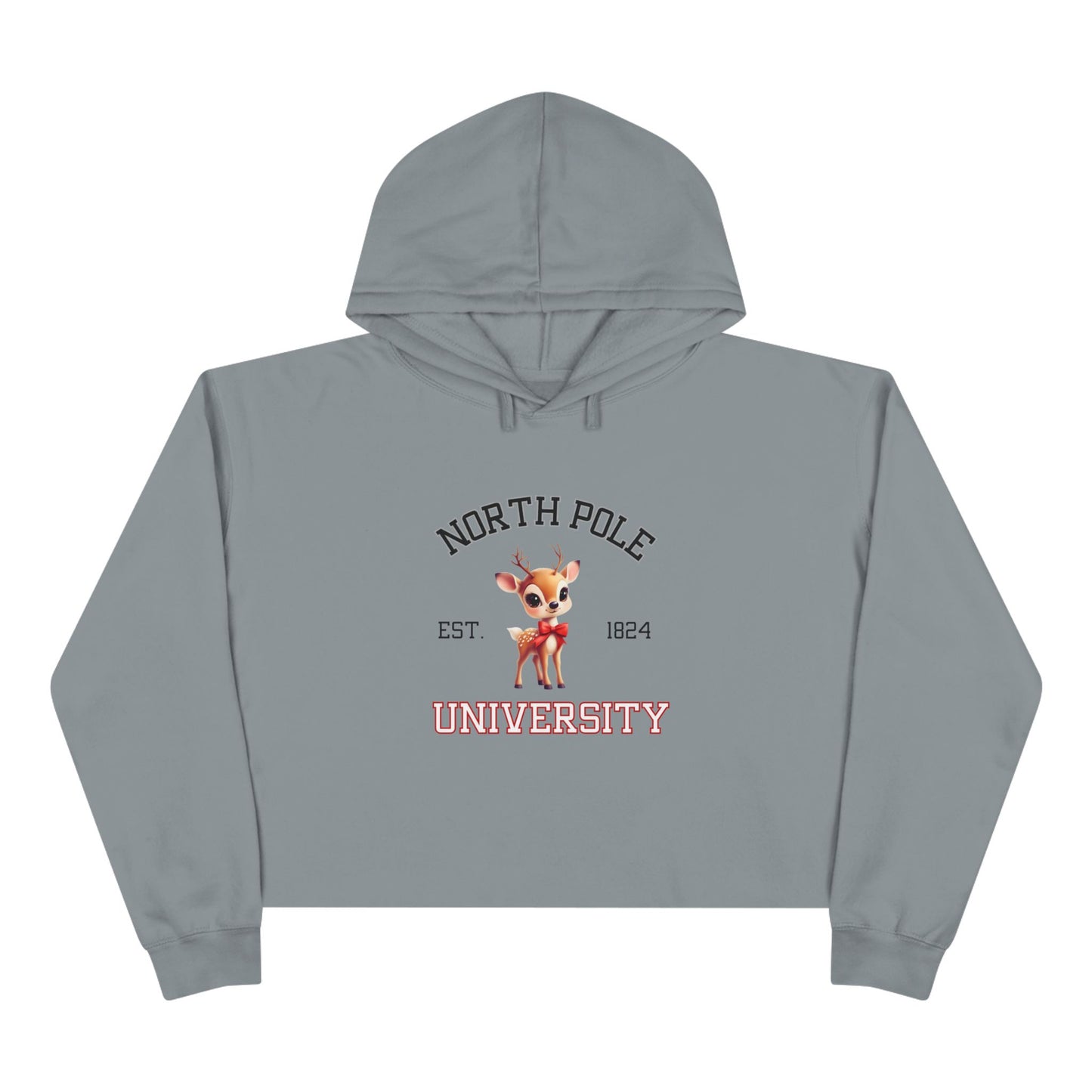 North Pole University Crop Hoodie
