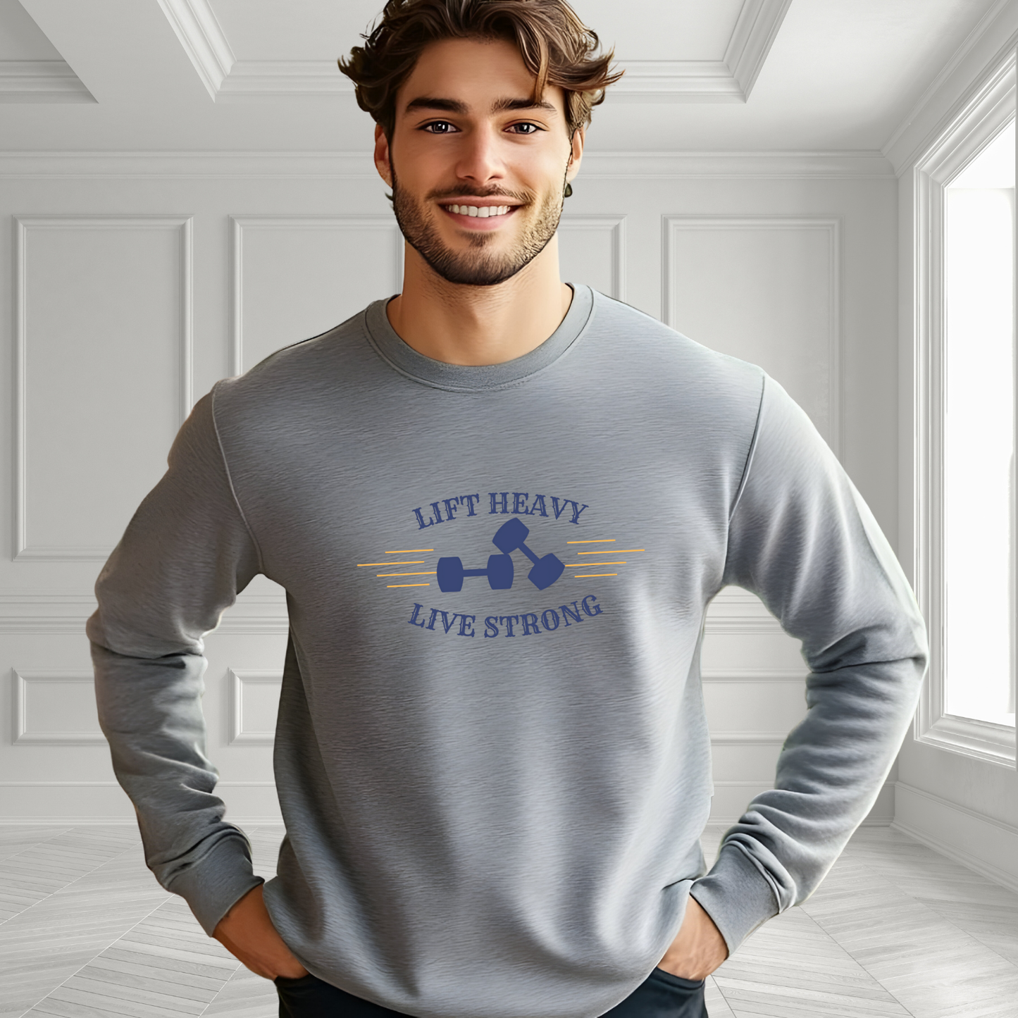 Lift Heavy Live Strong Crewneck Sweatshirt