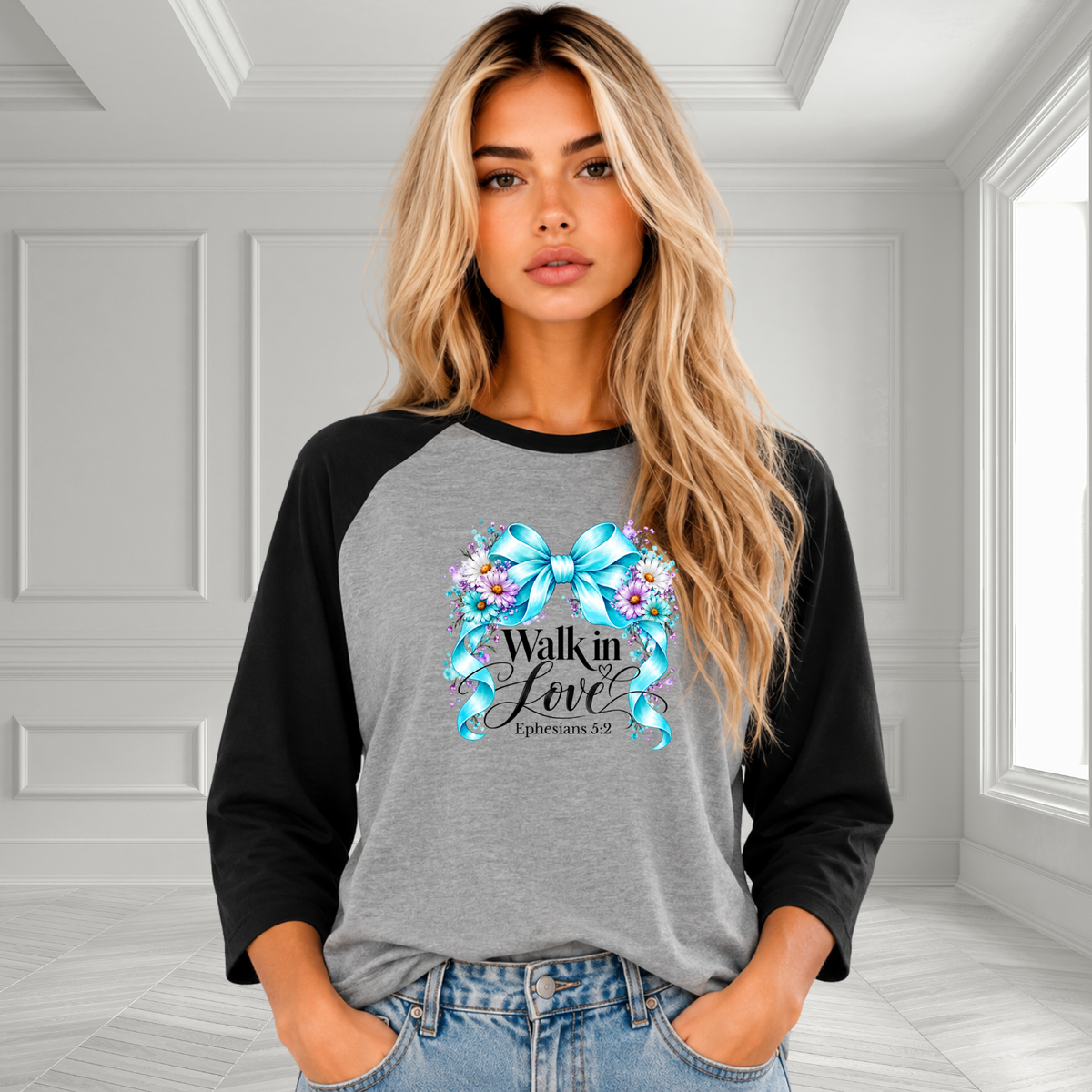 Walk In Love Ephesians 5:2 Baseball Tee