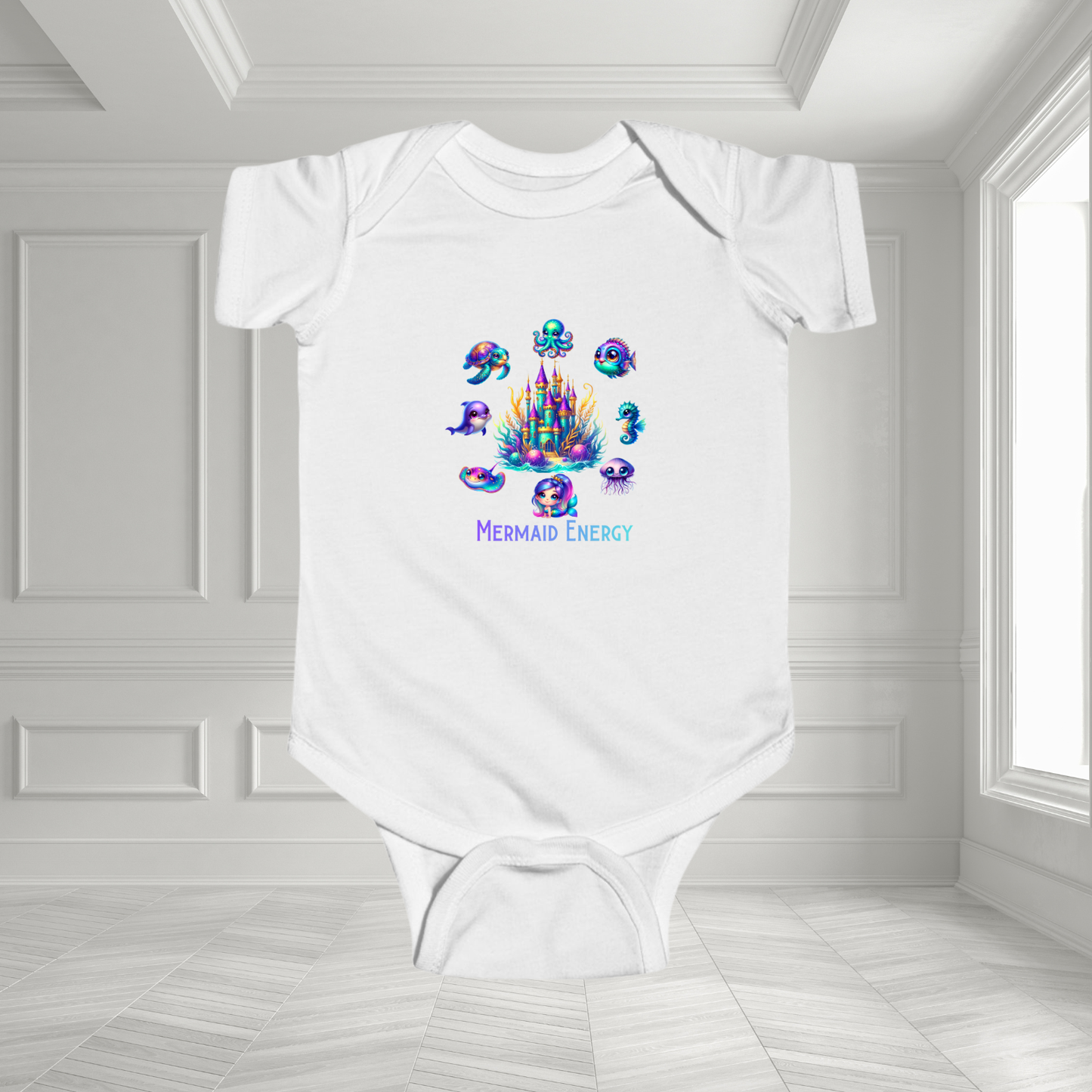 Mermaid Energy Infant Short Sleeve Onesie