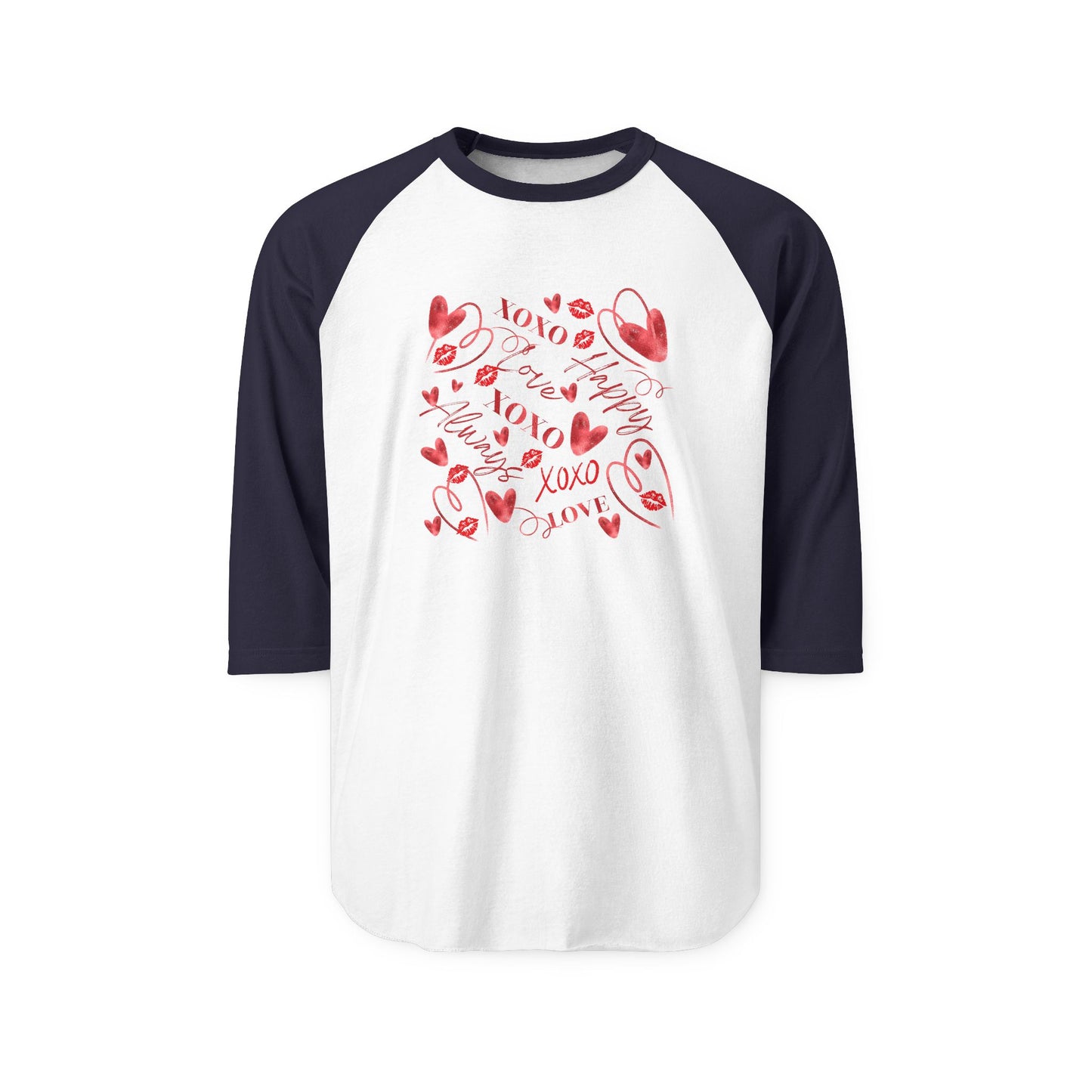 Valentine Word Art Baseball Tee