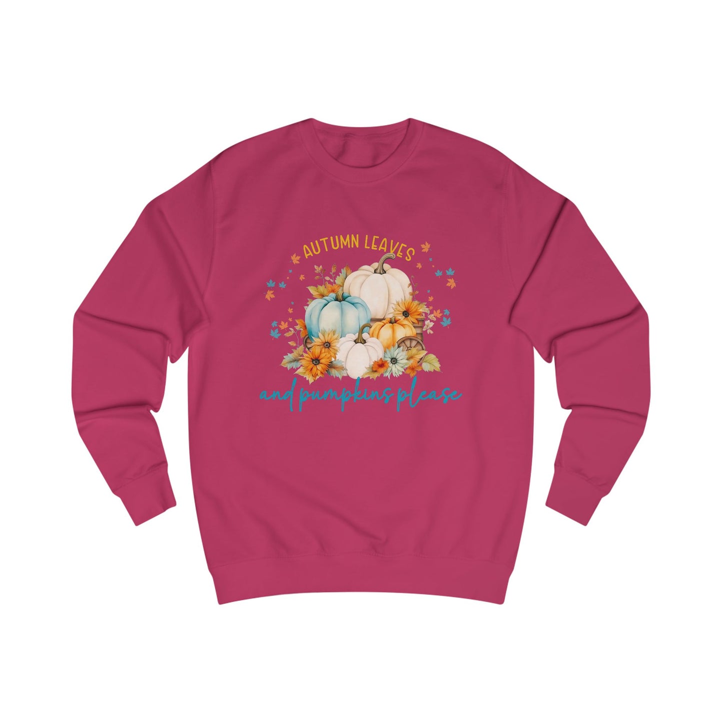 Autumn Leaves & Pumpkins Please Crewneck Sweatshirt