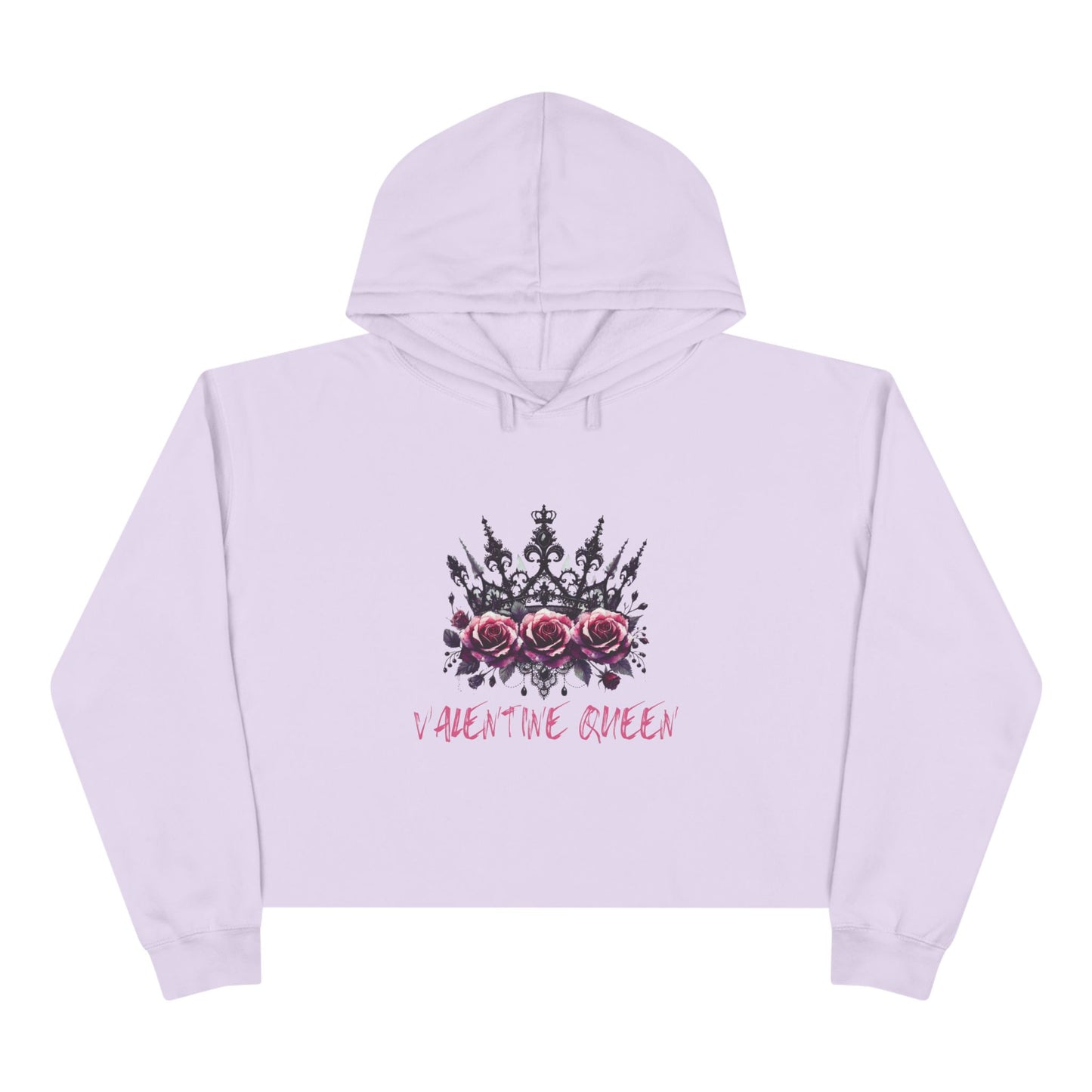 Valentine Queen Crop Hoodie