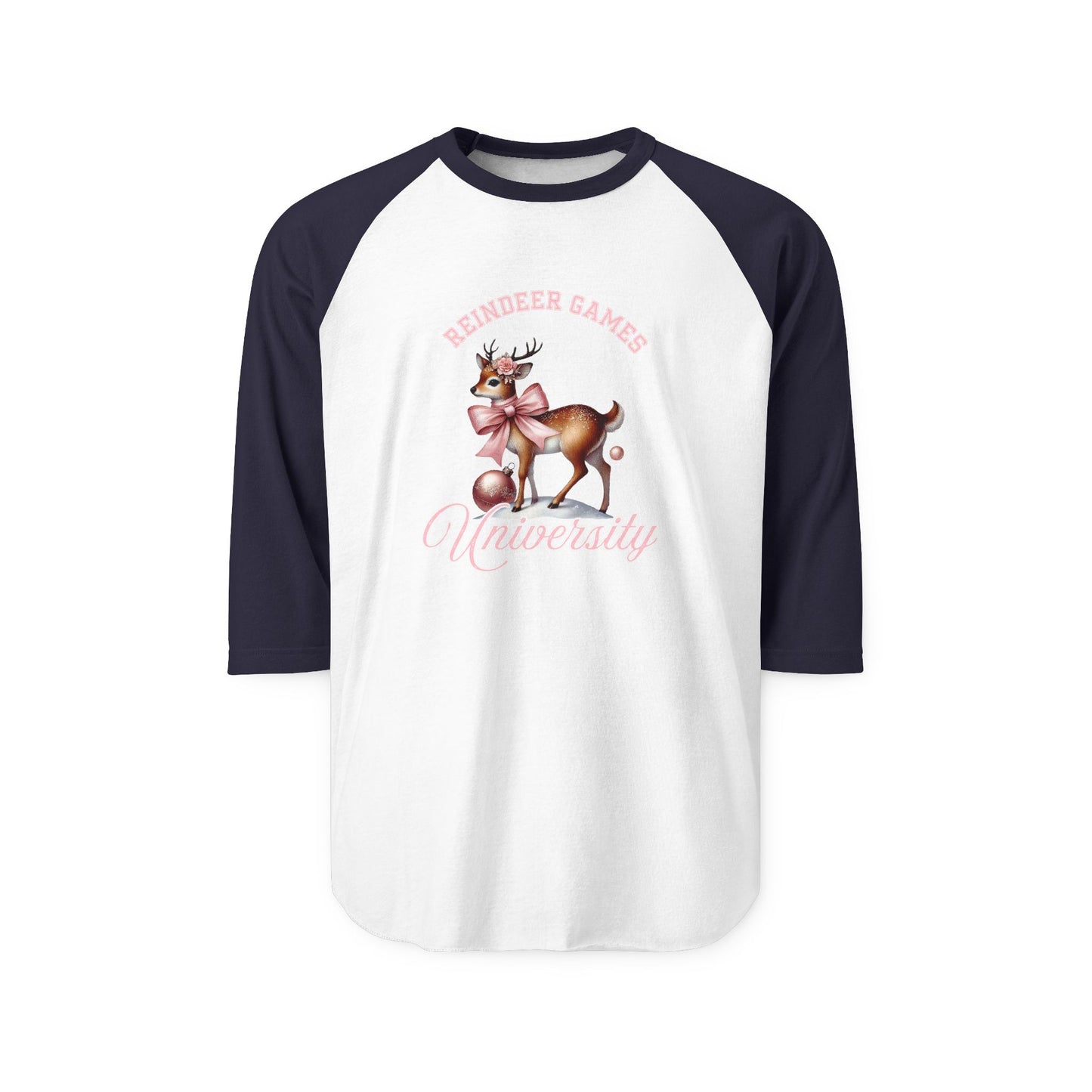 Reindeer Games University Baseball Tee