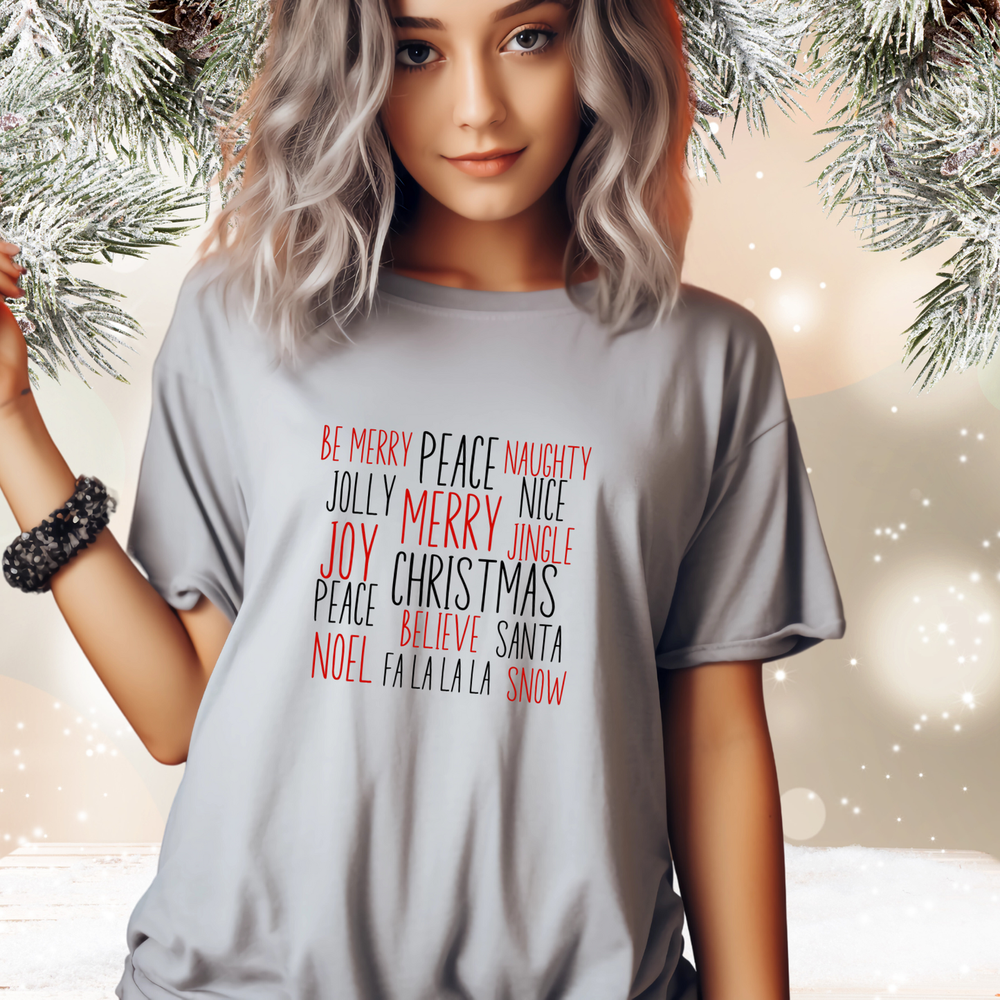 Festive Holiday Words T-Shirt