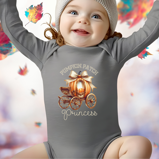Pumpkin Patch Princess Infant Long Sleeve Onesie