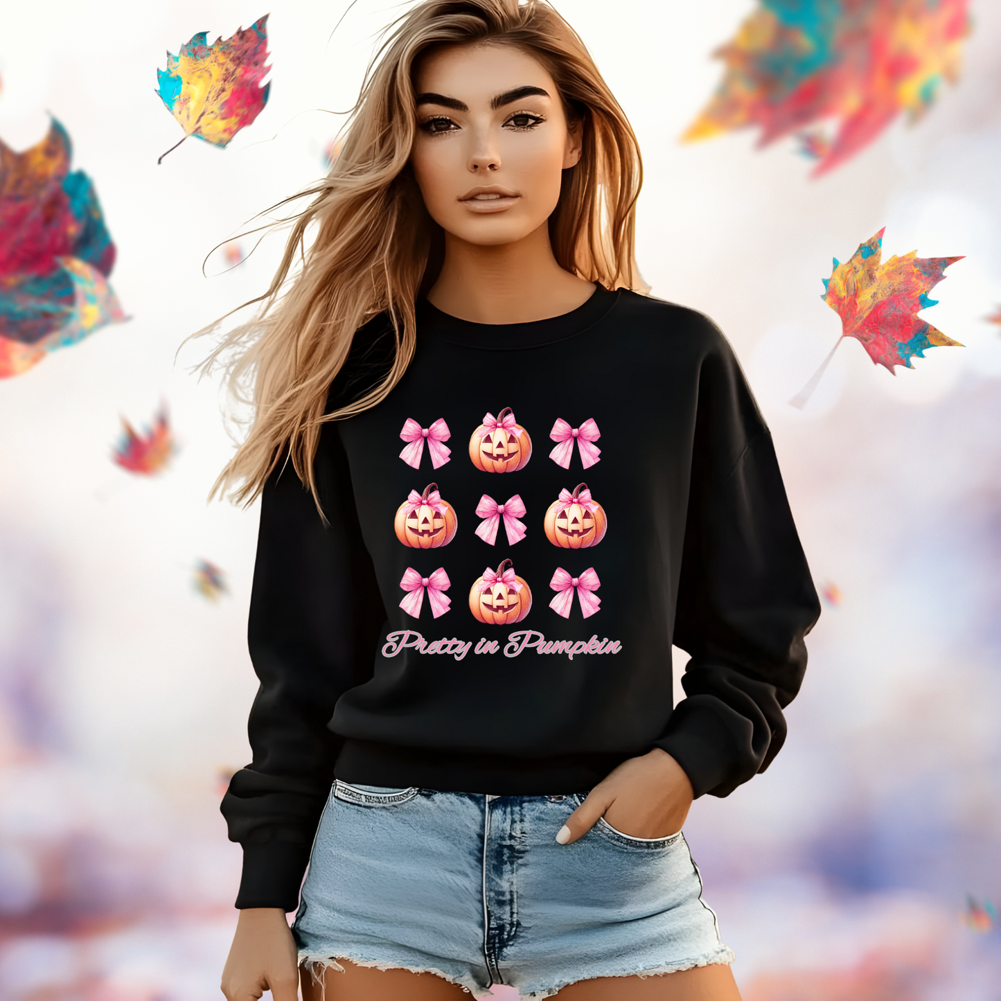 Pretty in Pumpkin Crewneck Sweatshirt