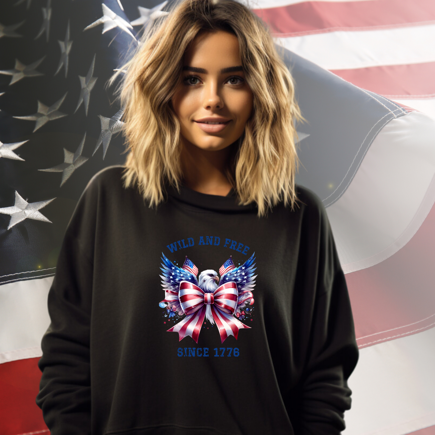 Wild And Free Since 1776 Crewneck Sweatshirt