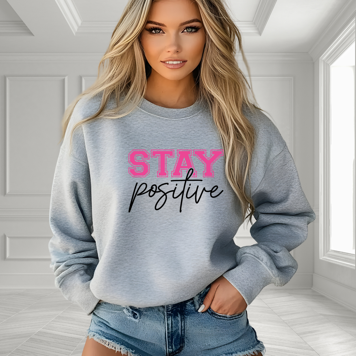 Stay Positive Crewneck Sweatshirt