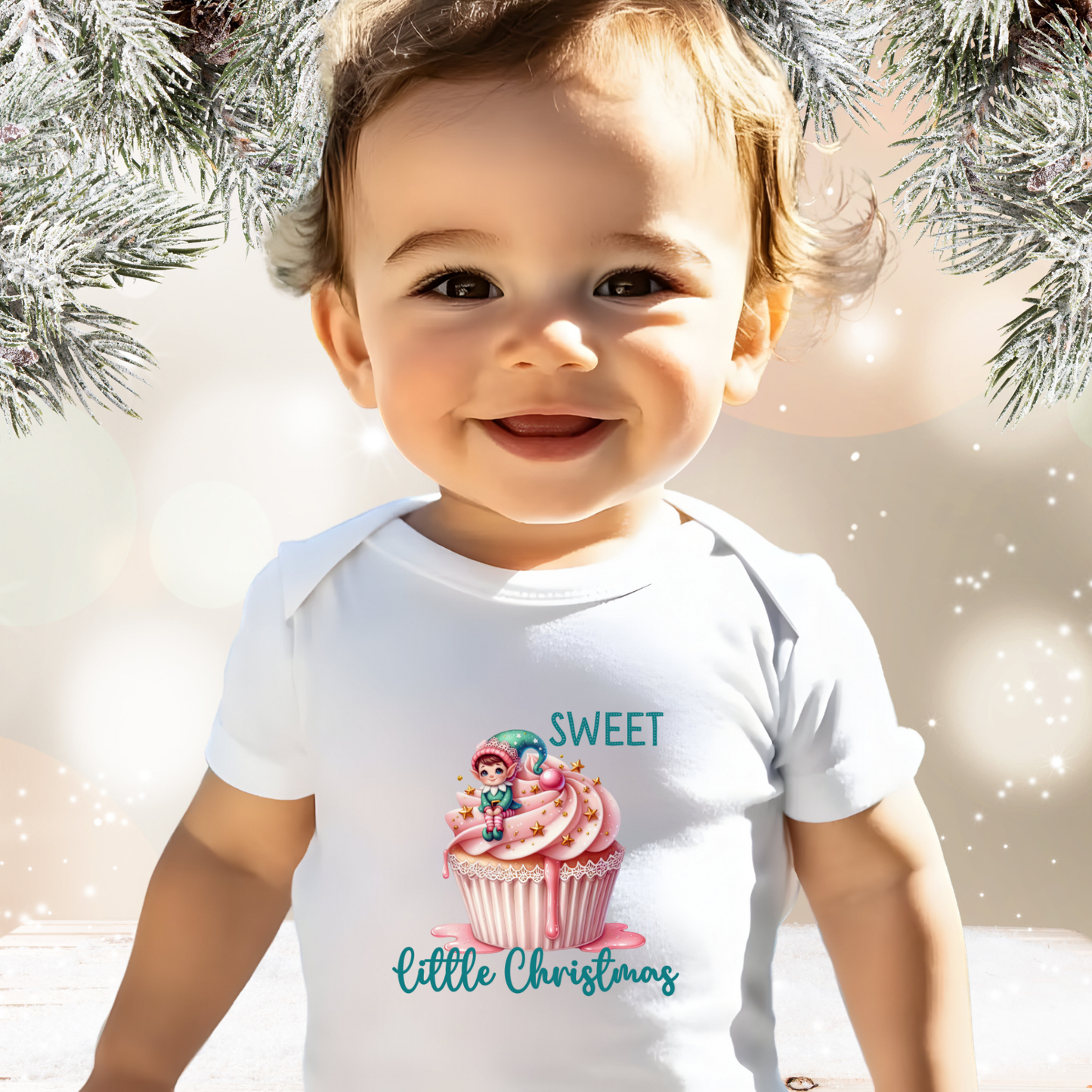 Sweet Little Christmas Infant Short Sleeve Onesie
