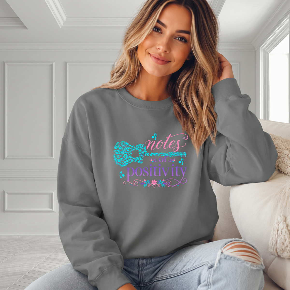 Notes Of Positivity Crewneck Sweatshirt