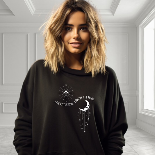Live By The Sun, Love By The Moon Crewneck Sweatshirt