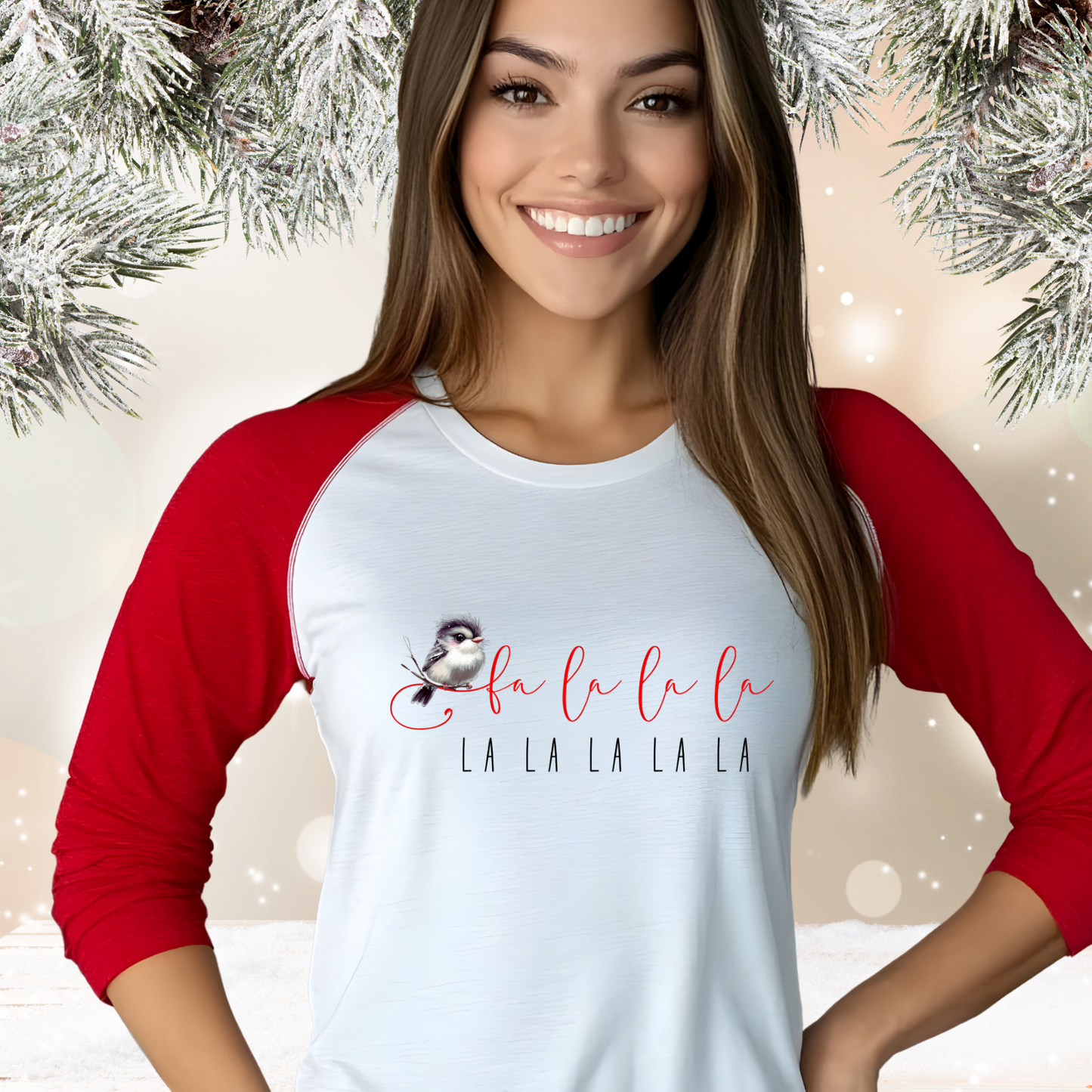 Fa La La La Baseball Tee