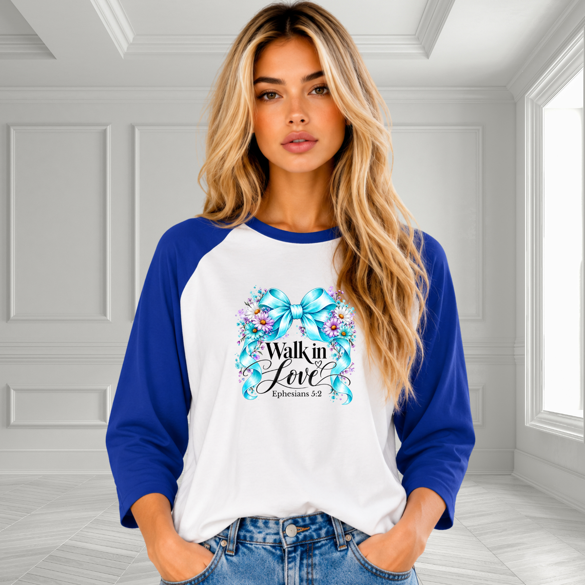 Walk In Love Ephesians 5:2 Baseball Tee