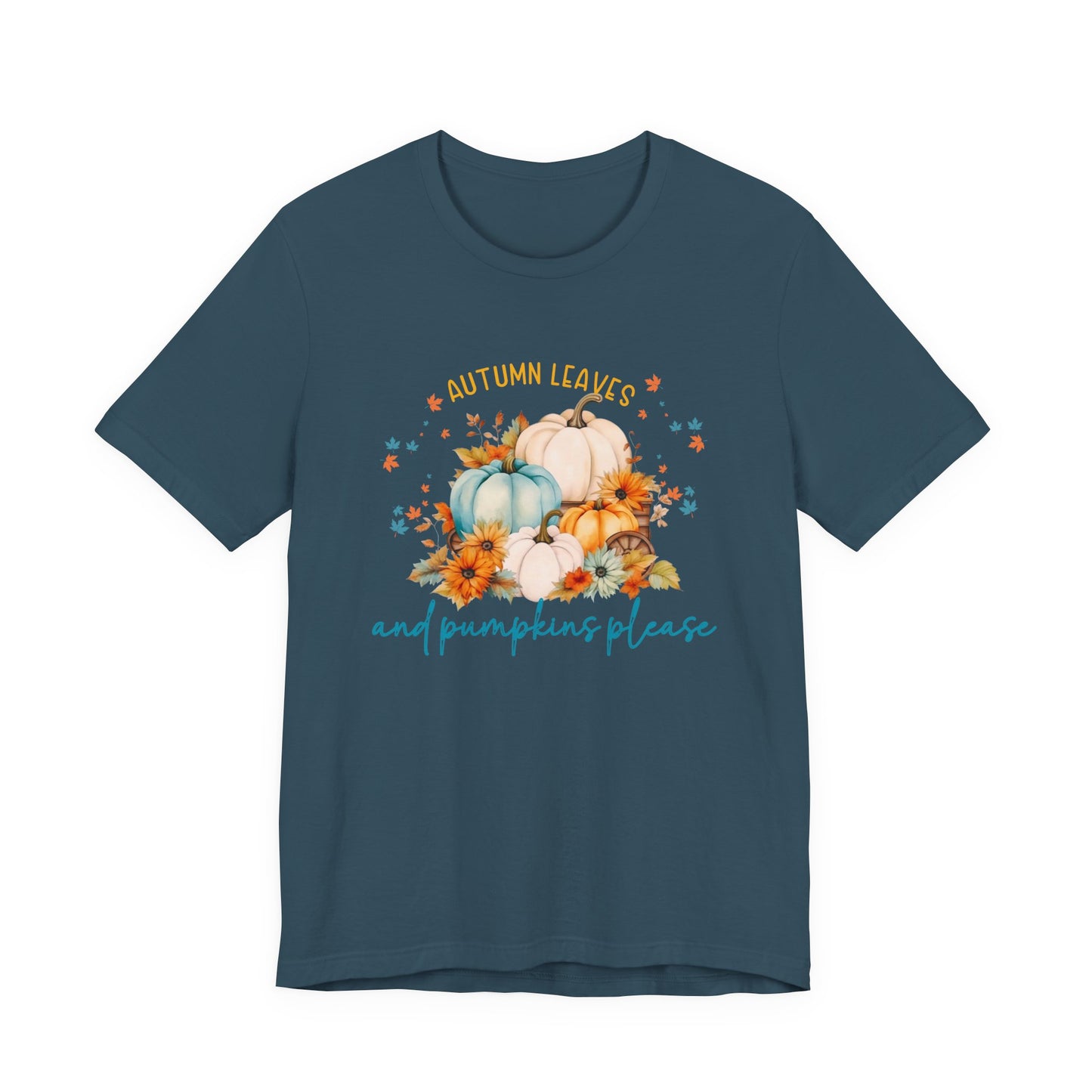 Autumn Leaves & Pumpkins Please T-Shirt