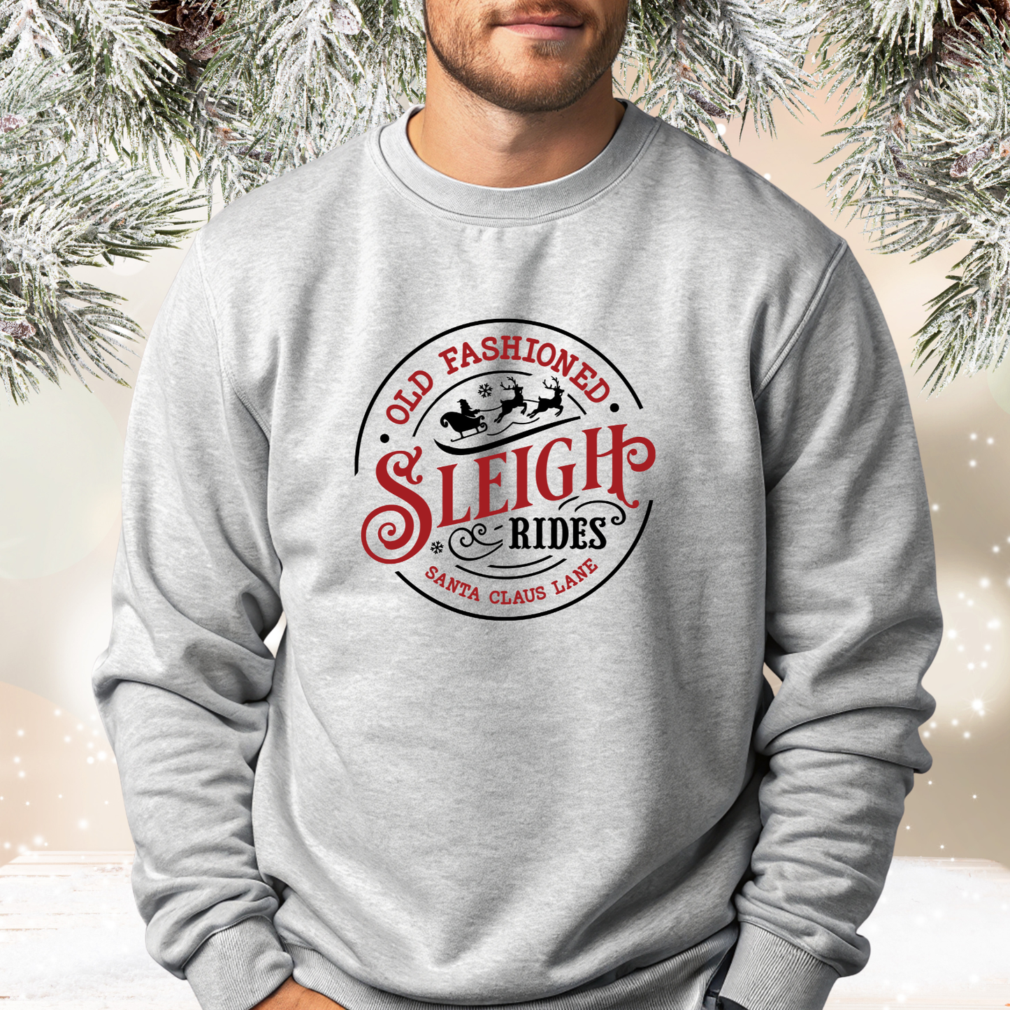 Old Fashioned Sleigh Rides Crewneck Sweatshirt