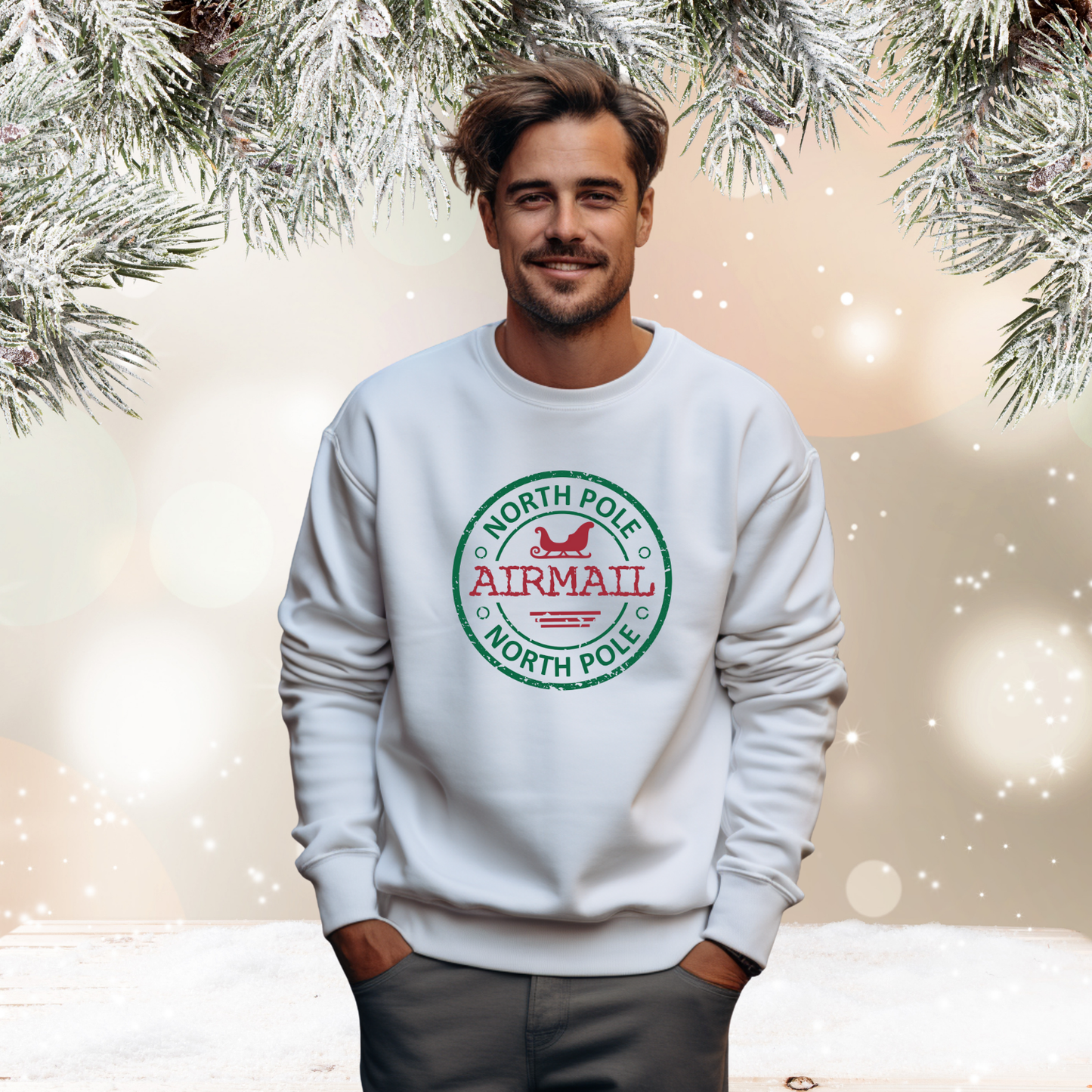 North Pole Airmail Crewneck Sweatshirt