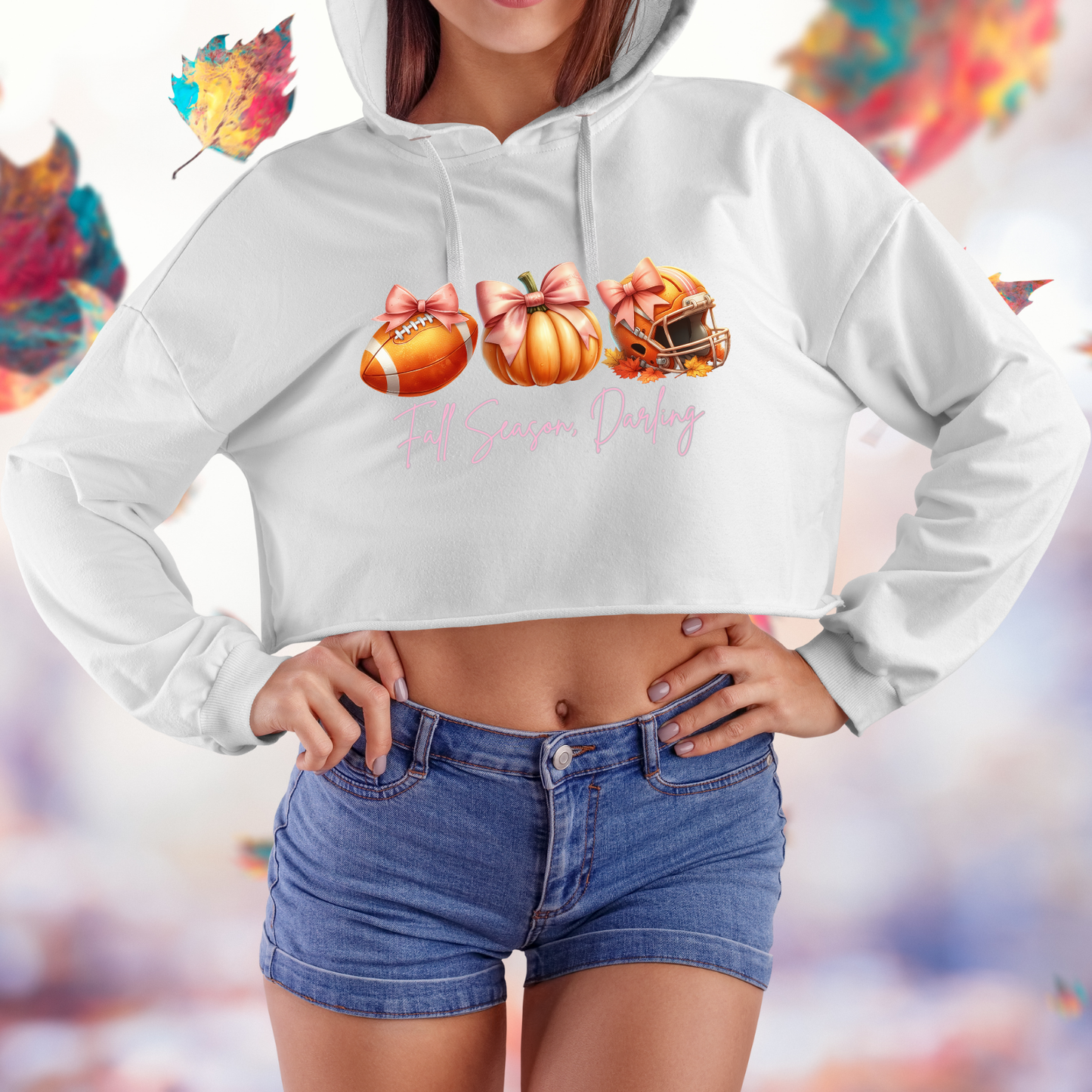 Fall Season Darling Crop Hoodie
