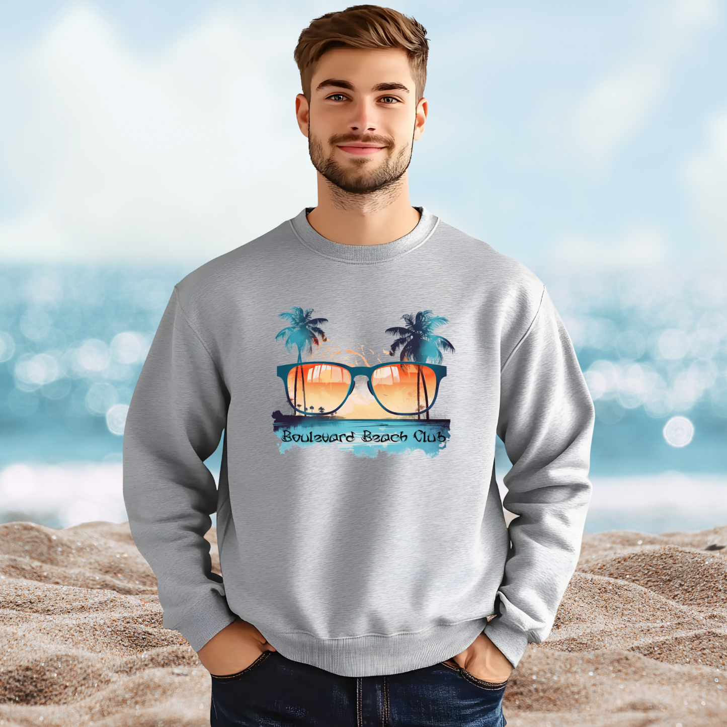 Boulevard Beach Club Crewneck Sweatshirt