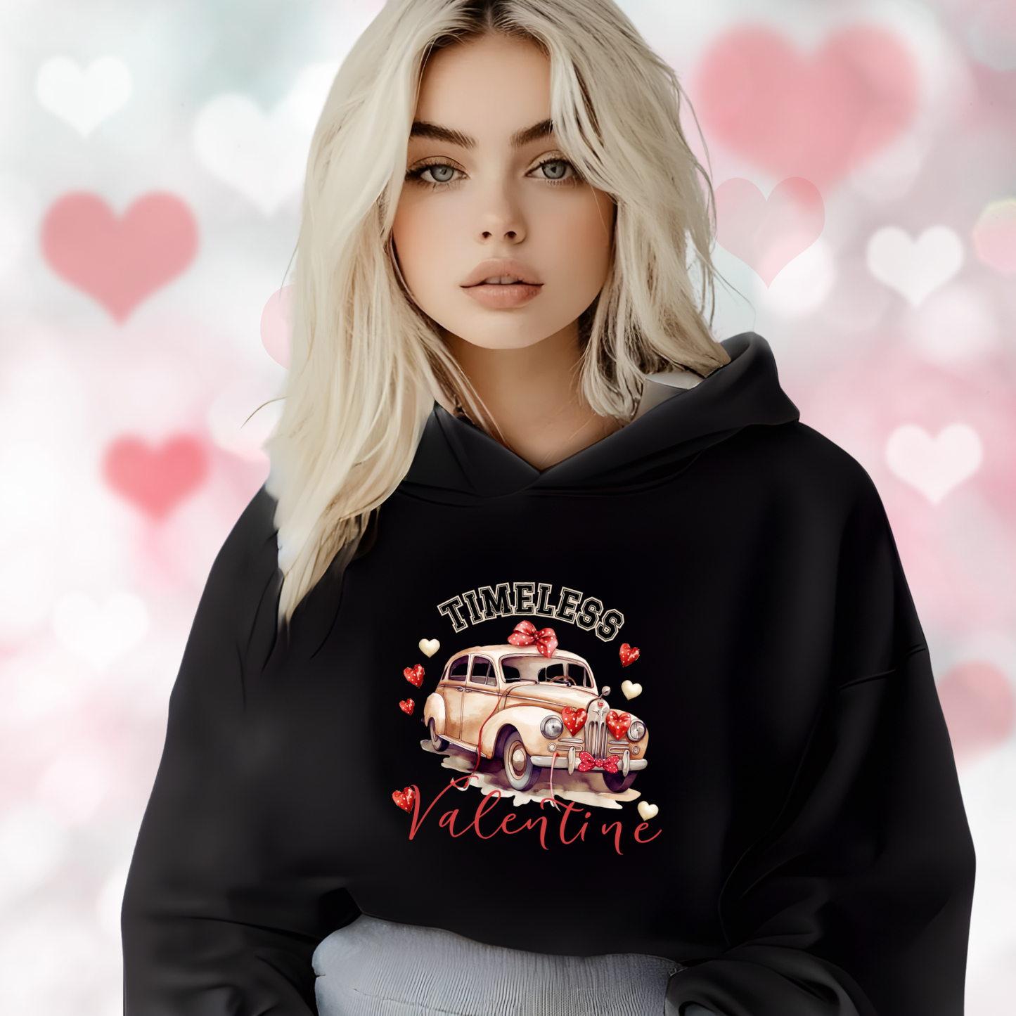 Timeless Valentine Crop Hoodie