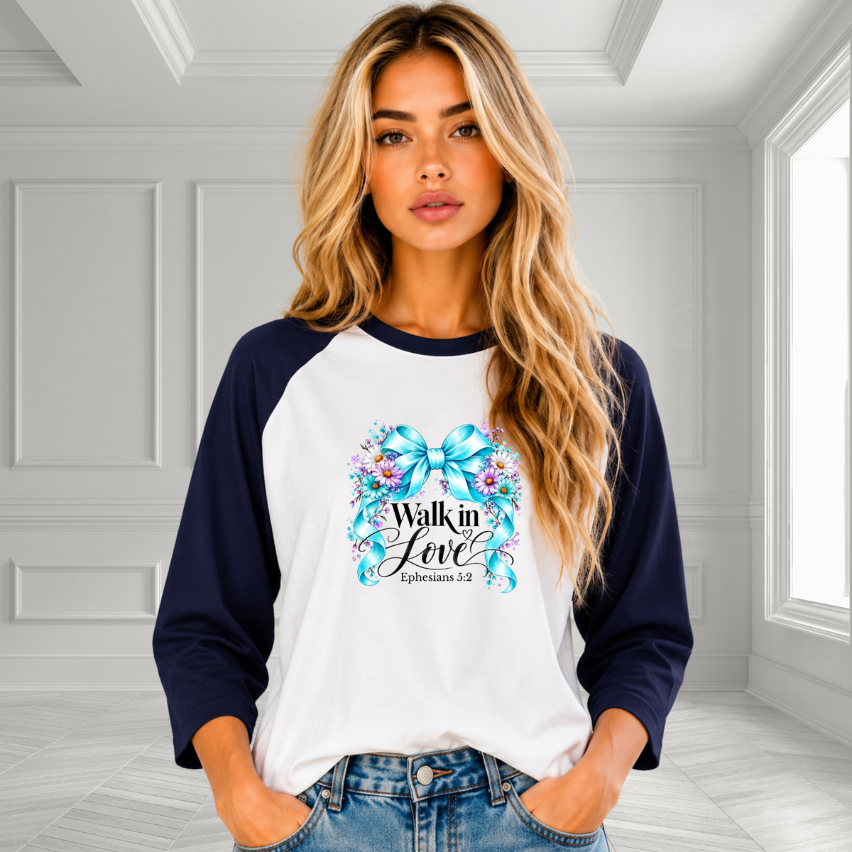 Walk In Love Ephesians 5:2 Baseball Tee
