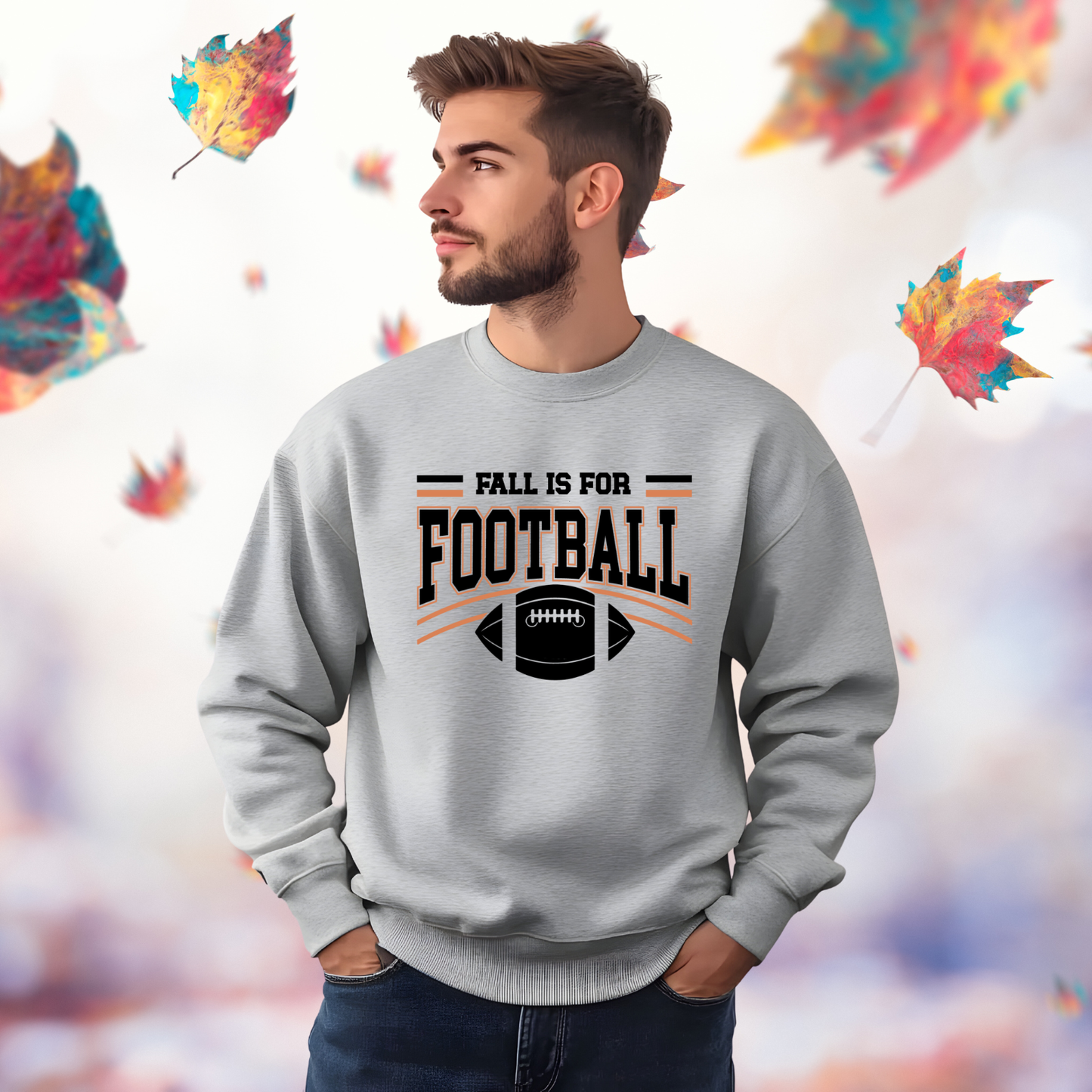Fall Is For Football Crewneck Sweatshirt