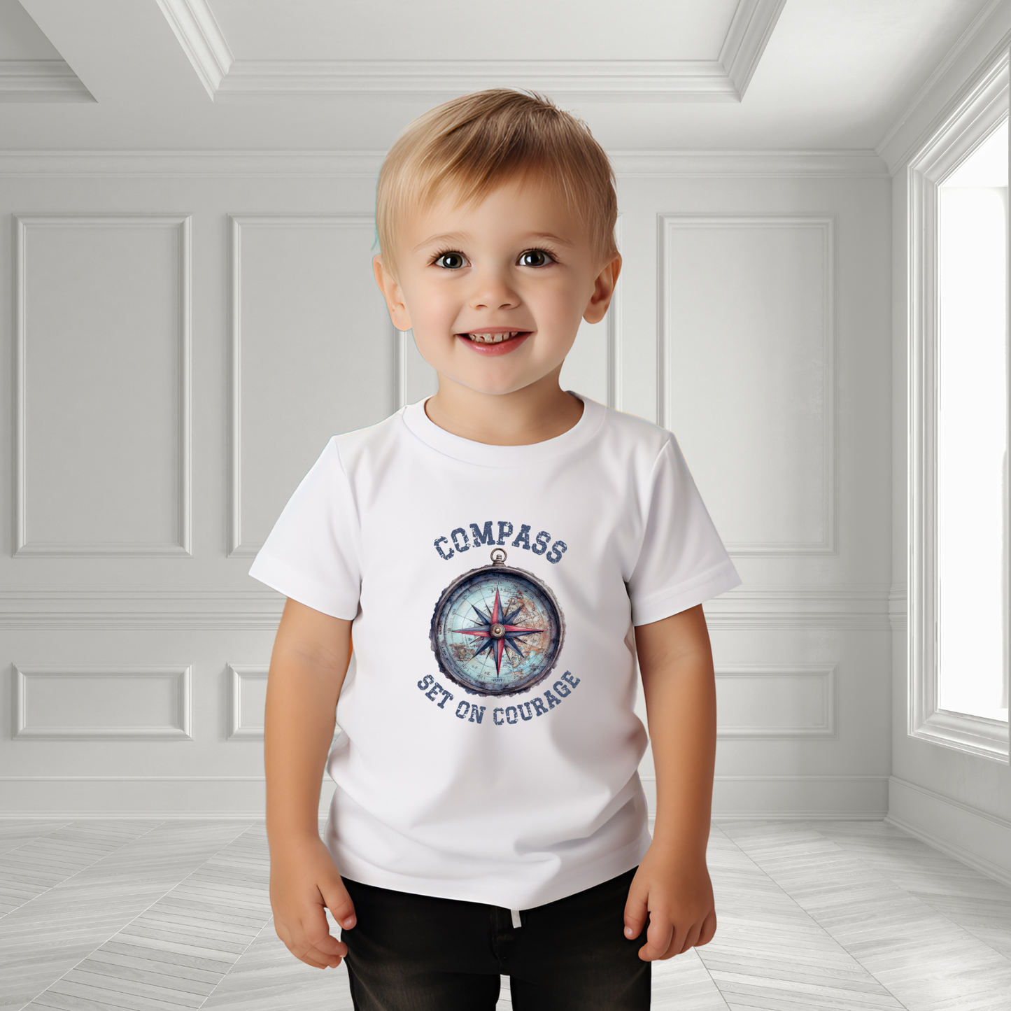 Compass Set On Courage Kid’s T-Shirt