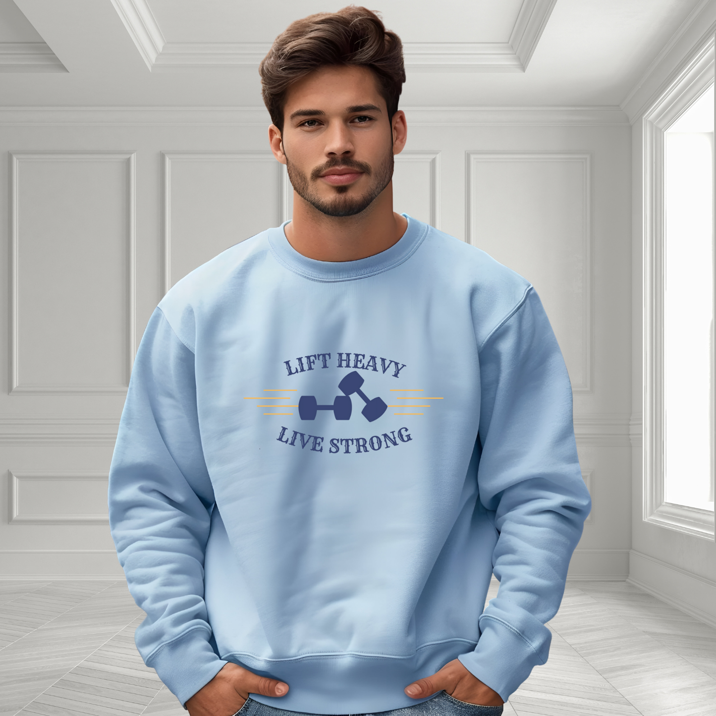 Lift Heavy Live Strong Crewneck Sweatshirt