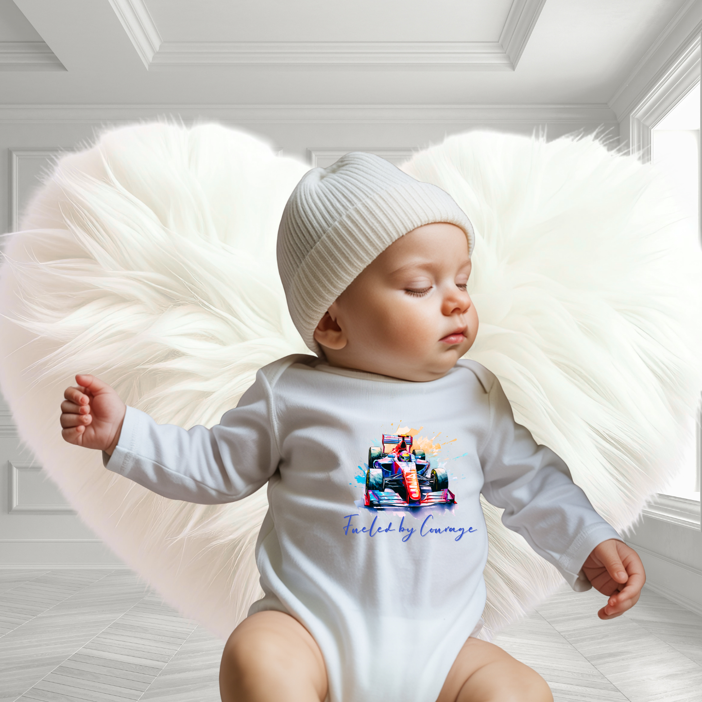 Fueled By Courage Infant Long Sleeve Onesie