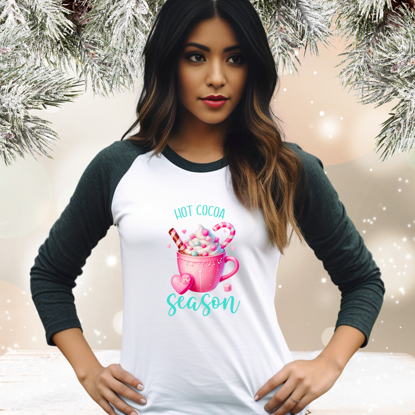 Hot Cocoa Season Baseball Tee