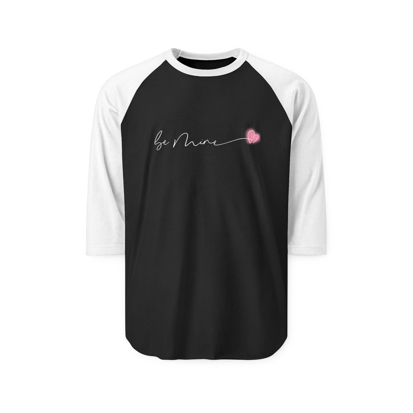 Be Mine Pink Heart Baseball Tee