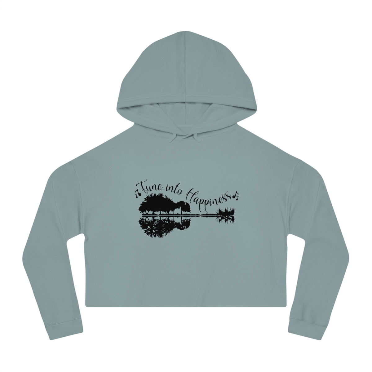 Tune Into Happiness Crop Hoodie
