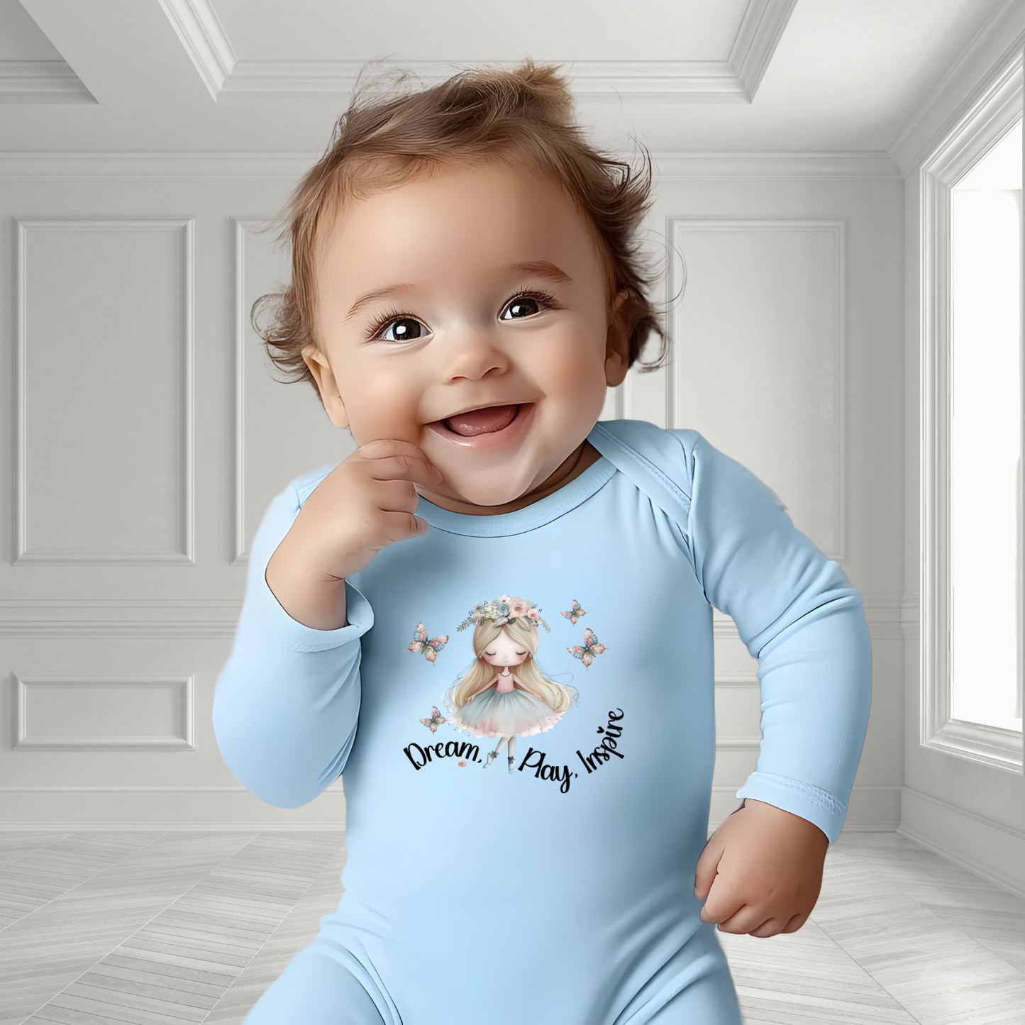 Dream, Play, Inspire Infant Long Sleeve Onesie