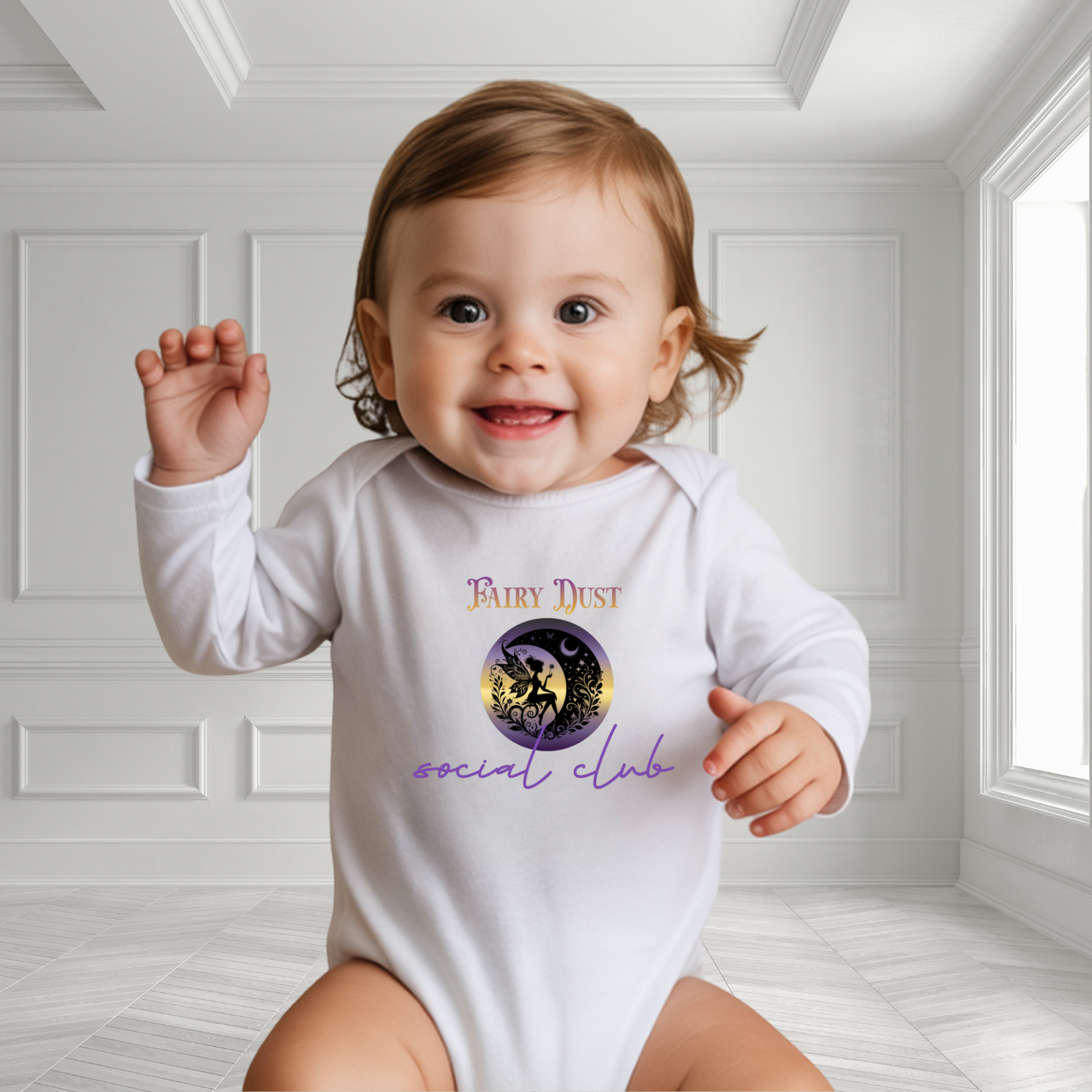 Fairy Dust Social Club Infant Long Sleeve Onesie