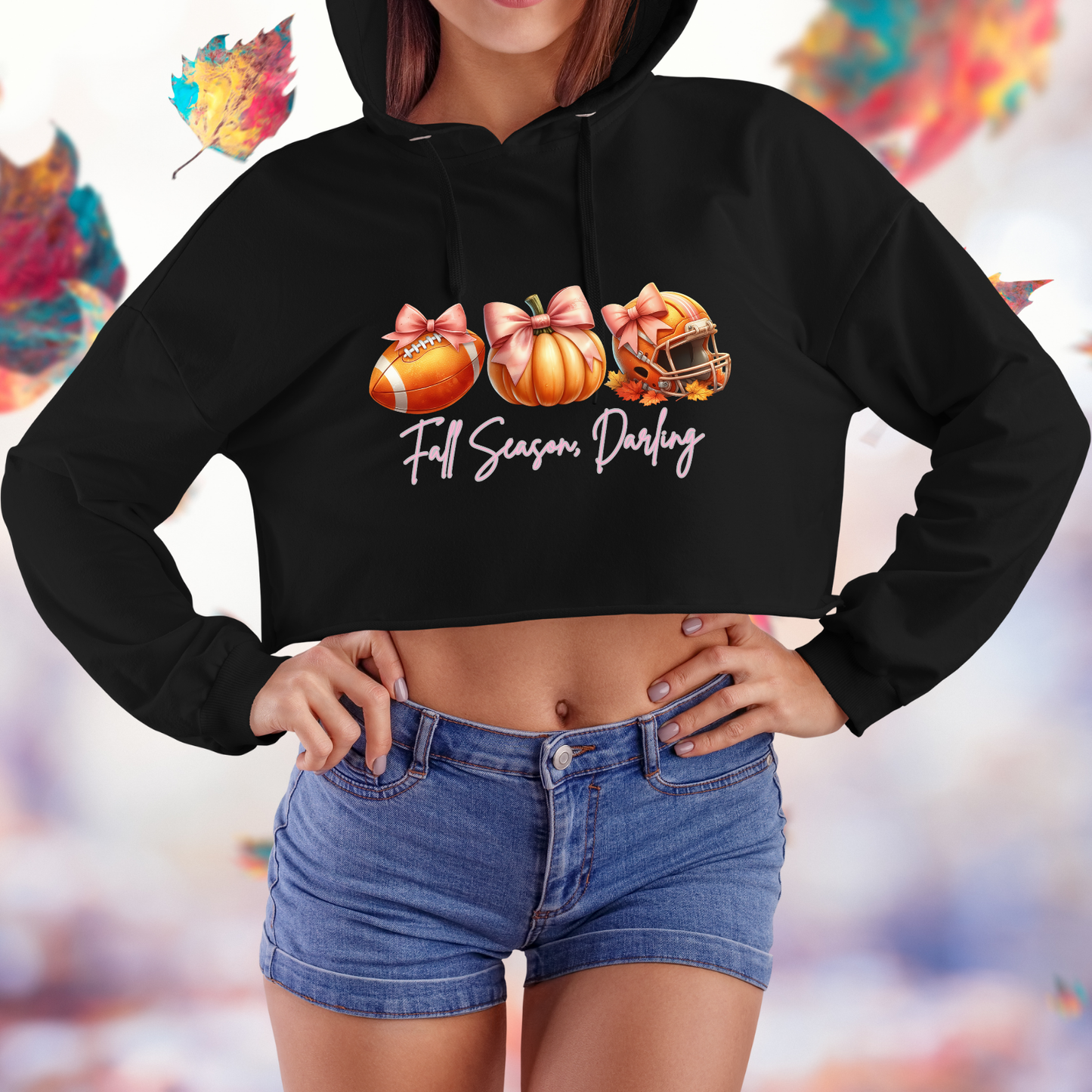 Fall Season Darling Crop Hoodie