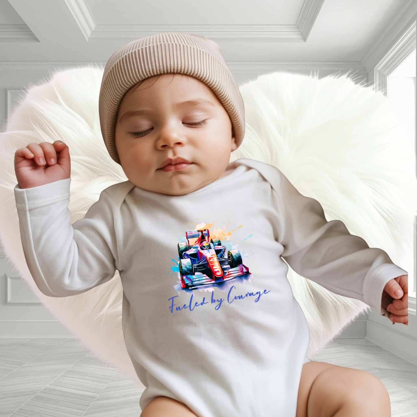 Fueled By Courage Infant Long Sleeve Onesie