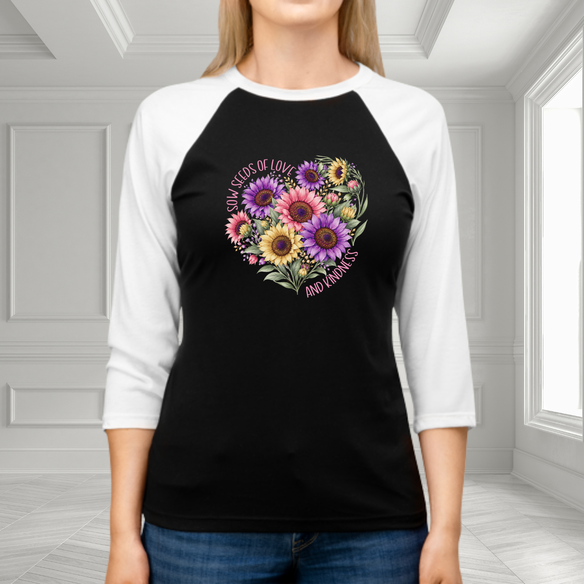 Sow Seeds Of Love And Kindness Baseball Tee