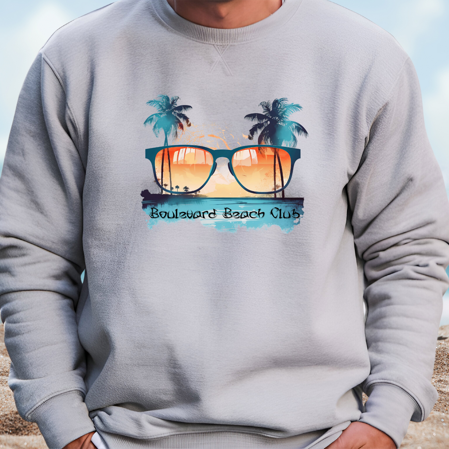 Boulevard Beach Club Crewneck Sweatshirt
